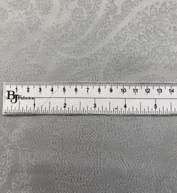 Silk Lamé Charmeuse Jacquard in Silver & white