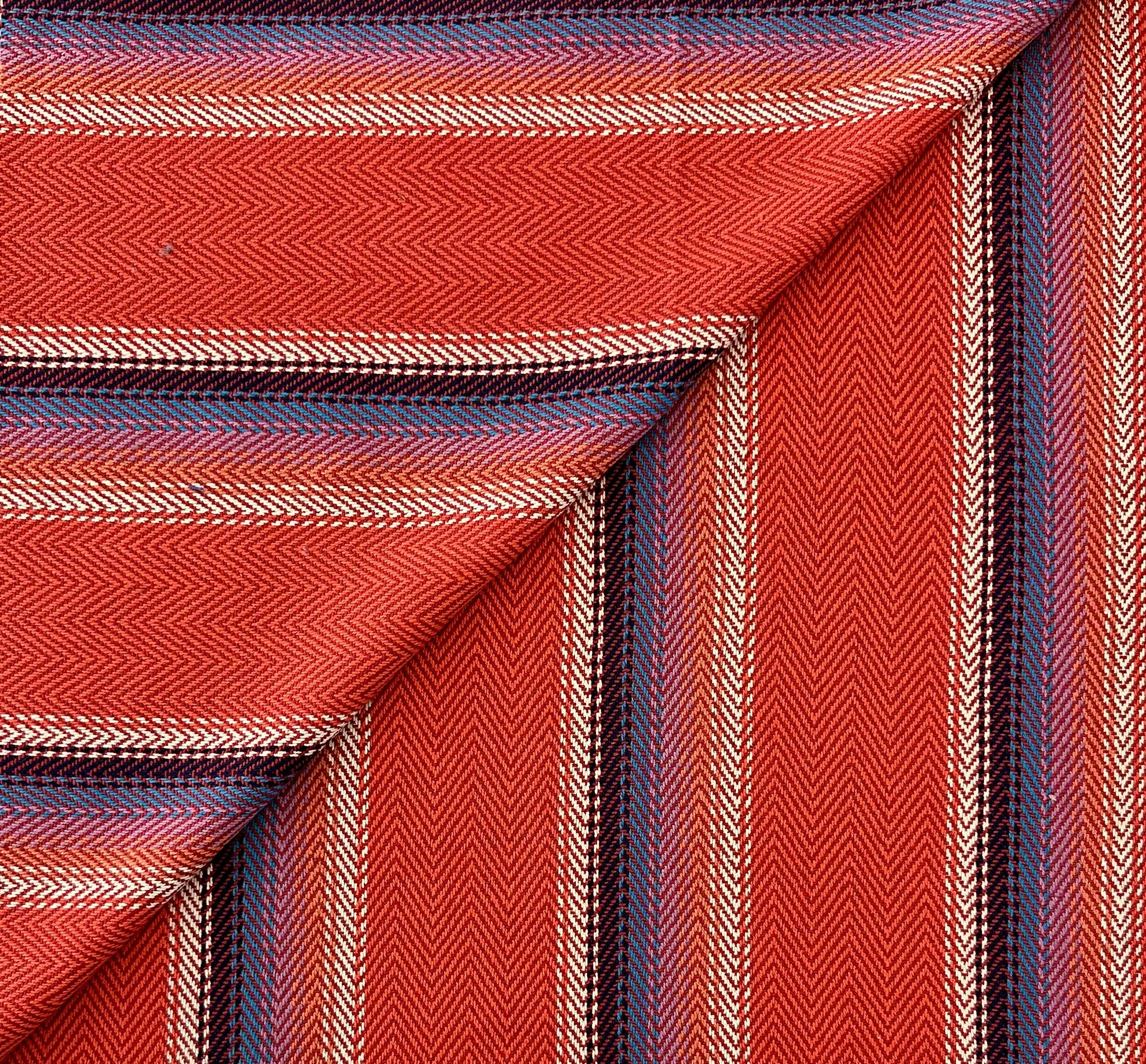 Blanket Cotton Stripe in Red