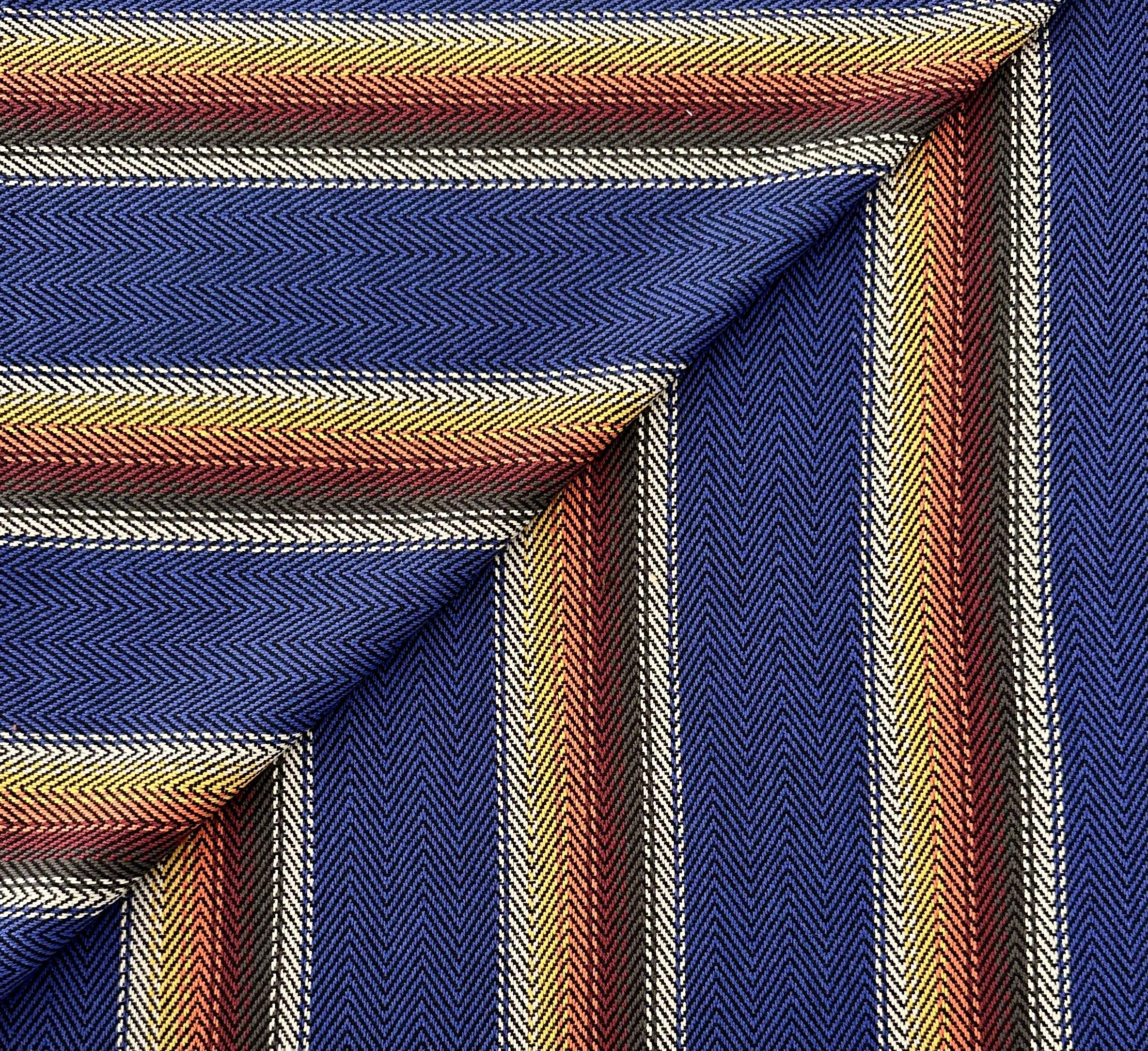 Blanket Cotton Stripe in Blue Jay