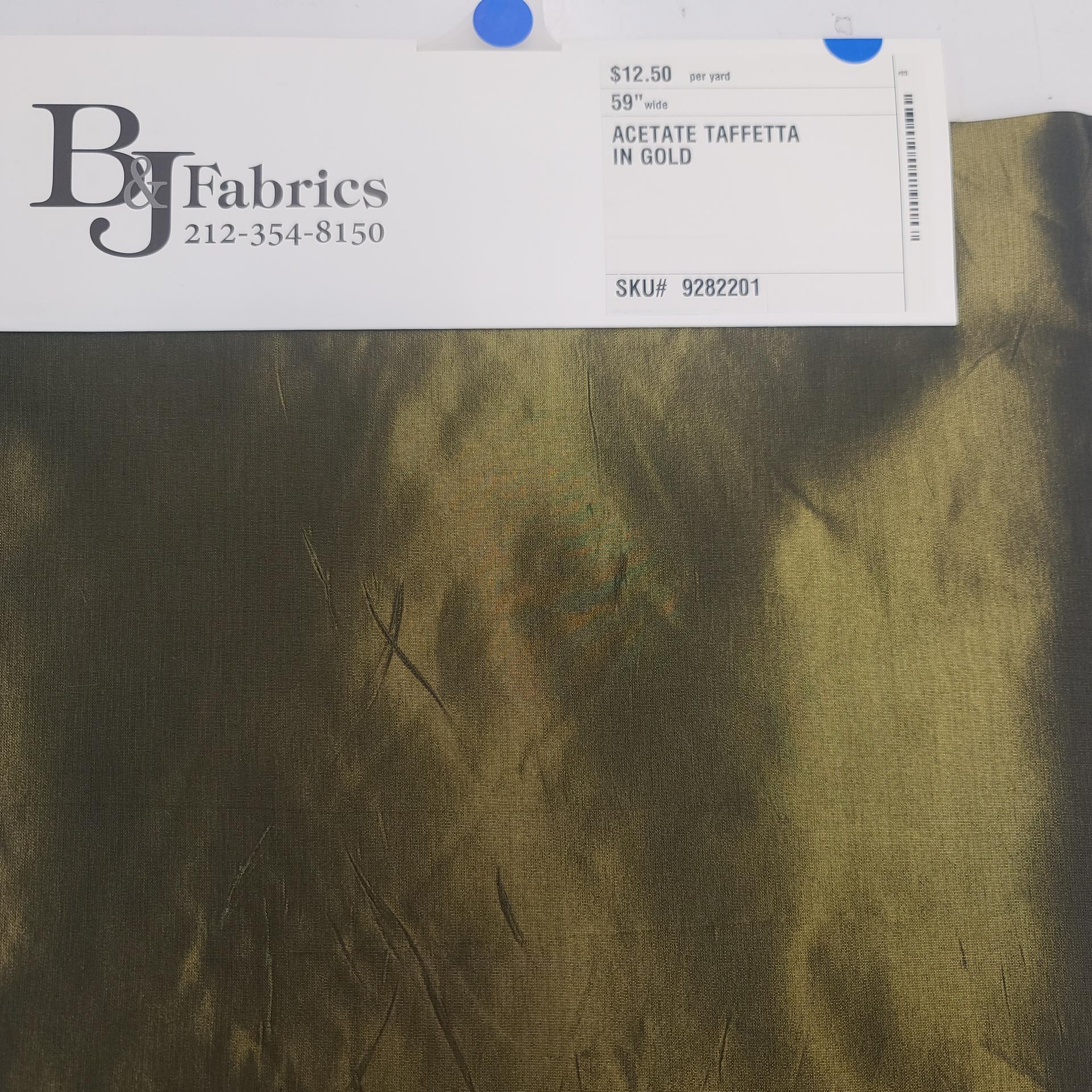 Acetate Taffetta in Gold