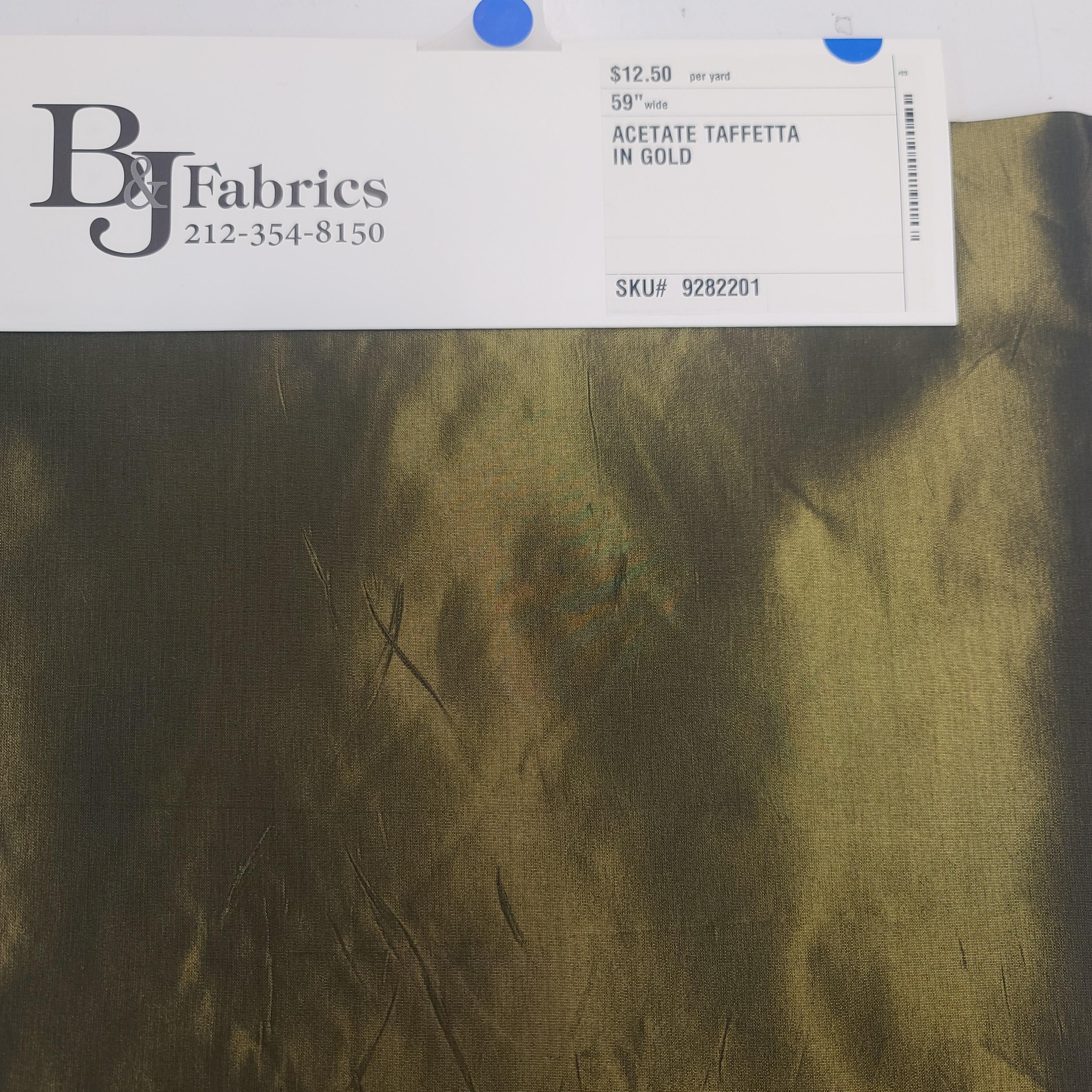 Acetate Taffetta in Gold