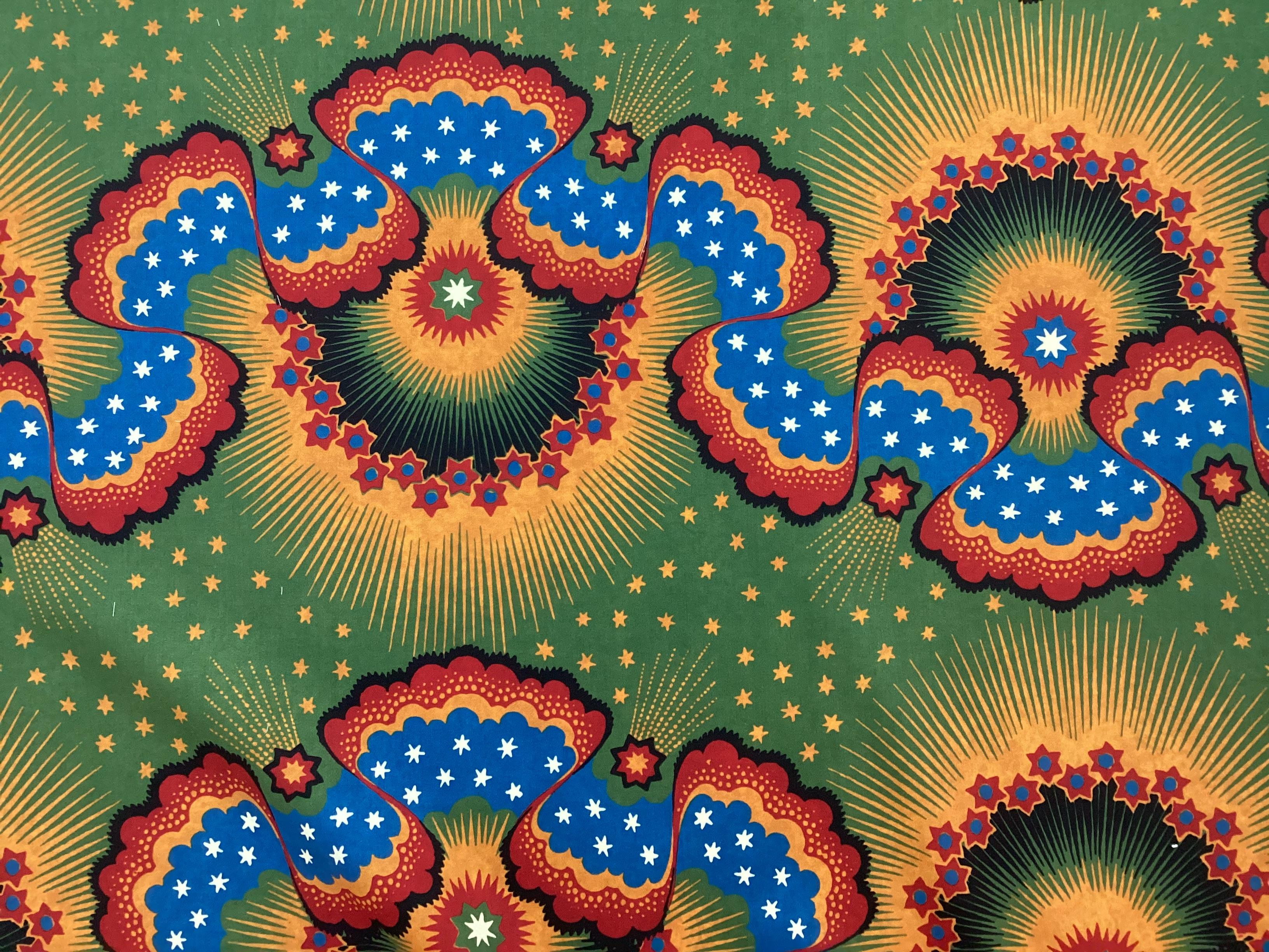 Silk & Wool in Matt Jewel Tones Printed 