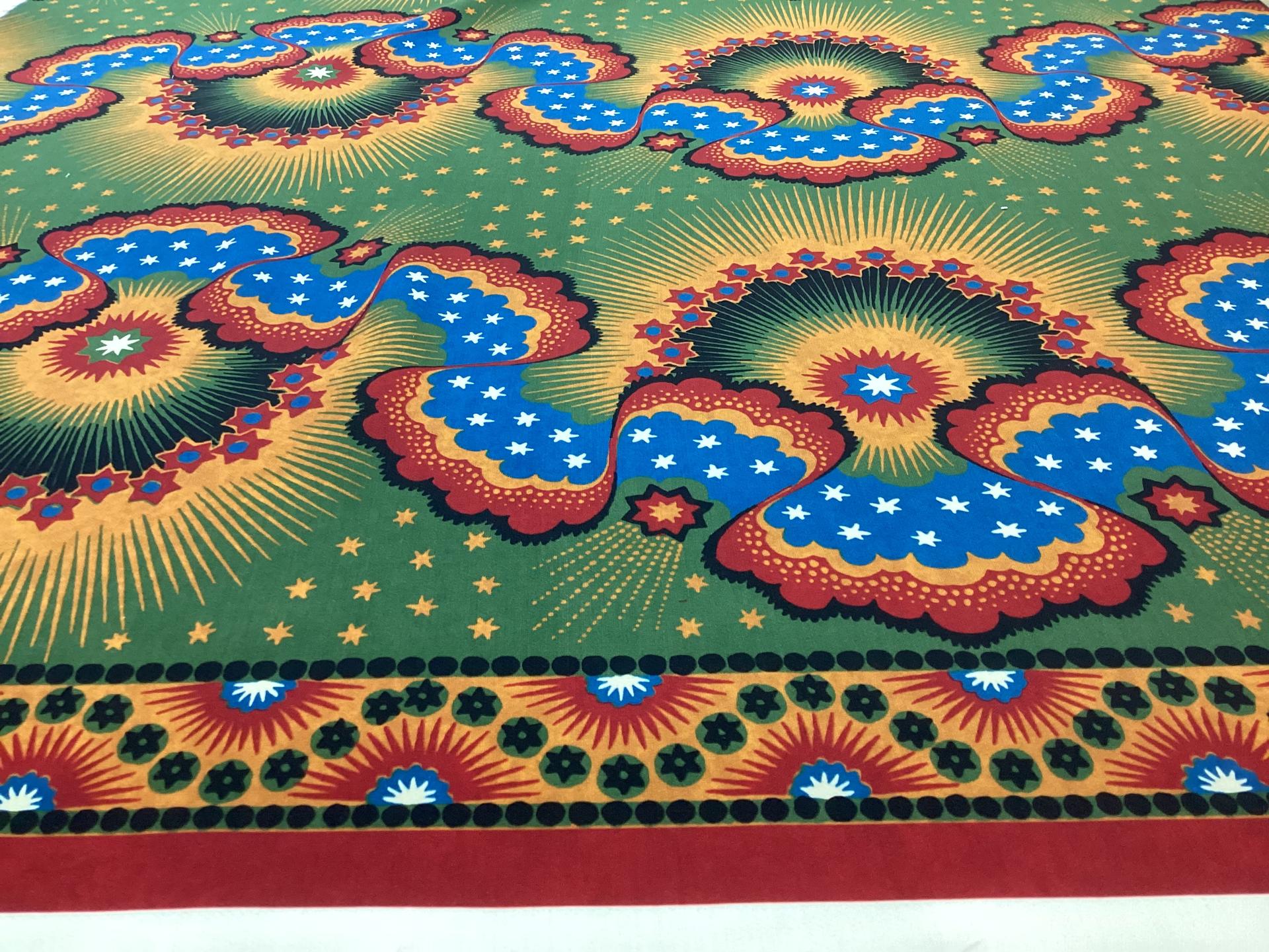 Silk & Wool in Matt Jewel Tones Printed 