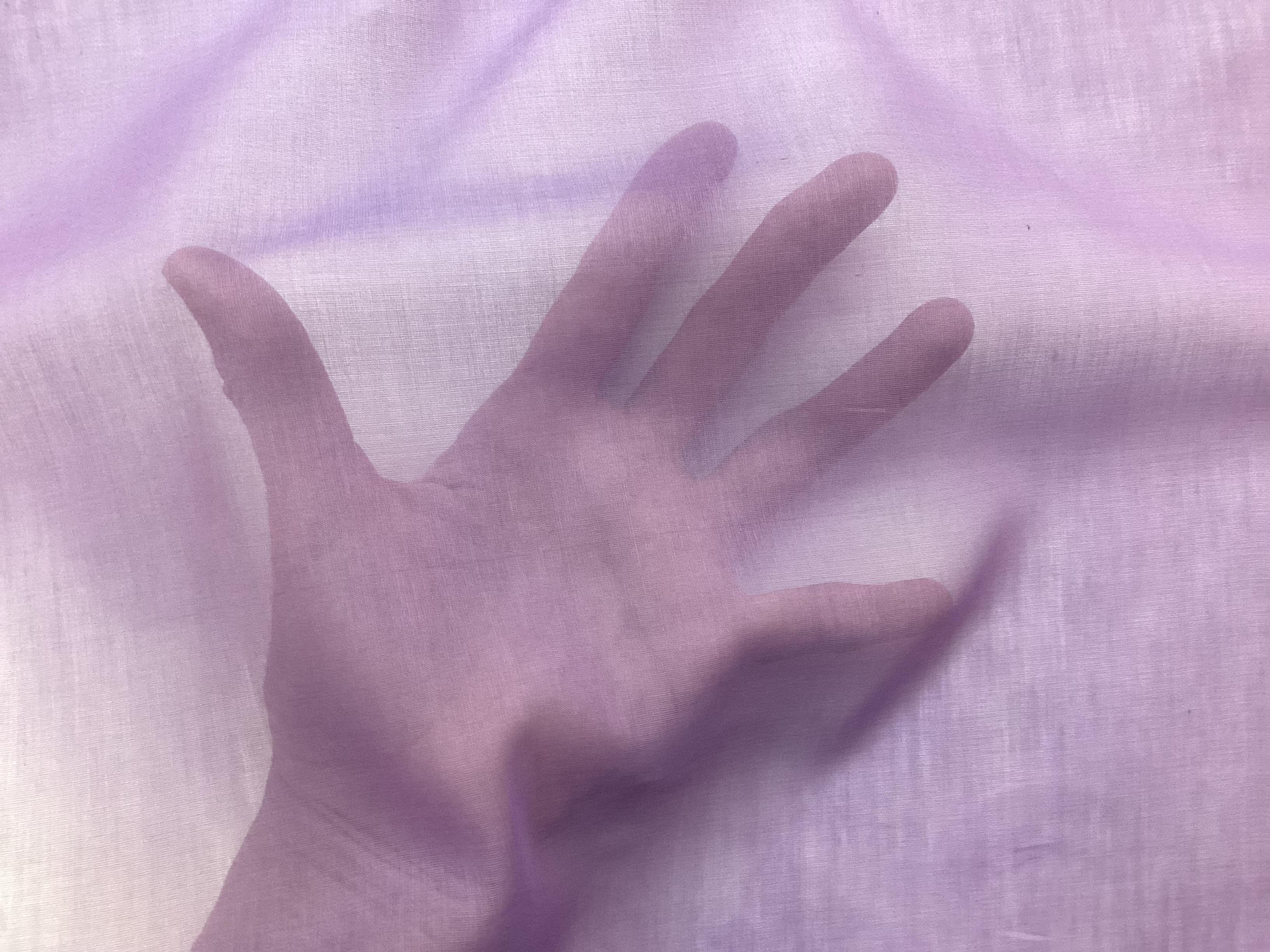 Silk & Cotton Voile In Lavender 