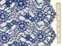 French Chantilly Lace in Dark Royal, CL153/1221.