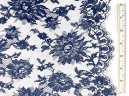 French Chantilly Lace in Navy, CL52/1221.