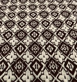 Stretch Rayon Brocade in Black & White