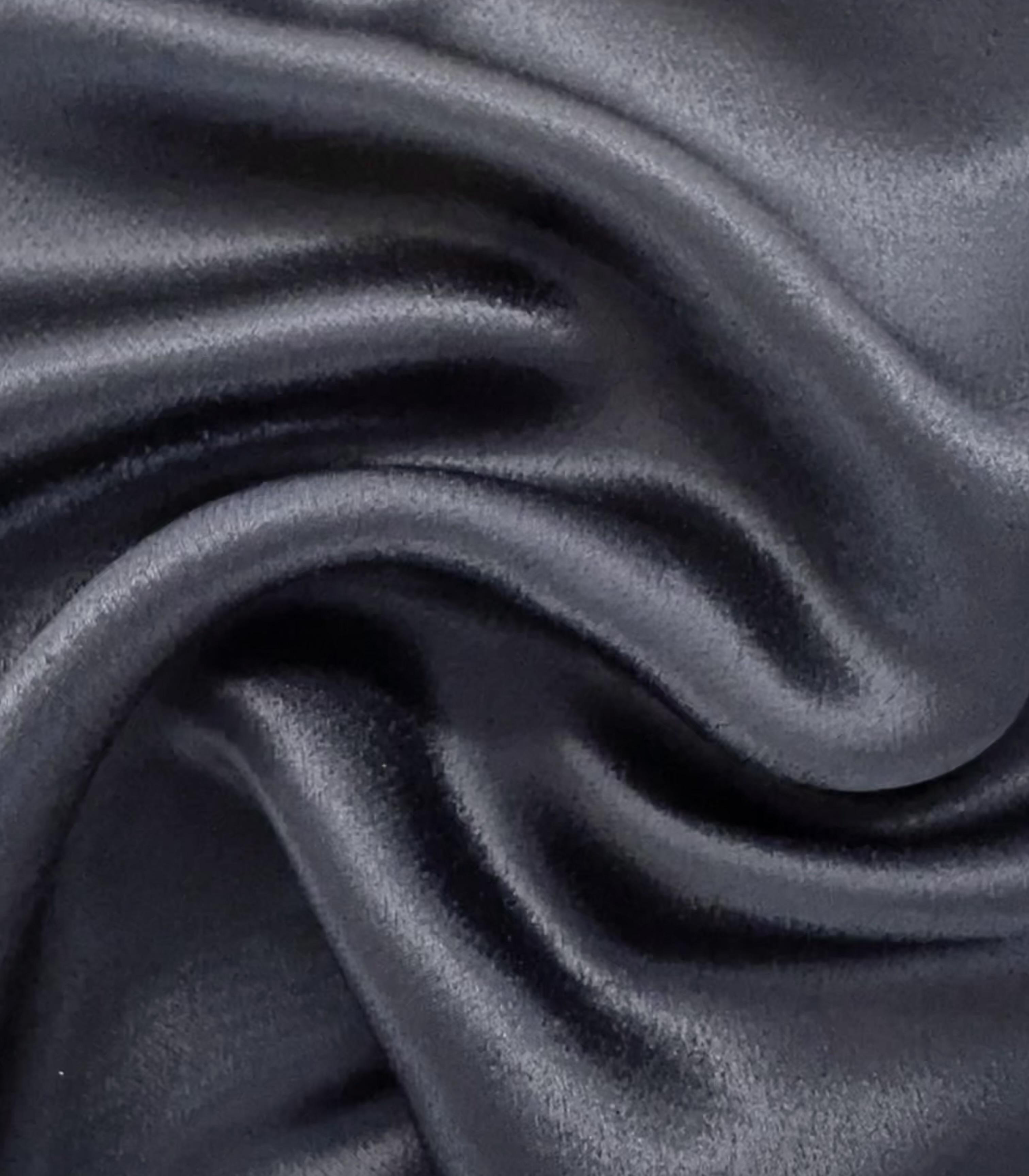 Viscose Hammered Satin in Navy