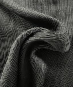 Crinkle Triacetate Cupro Charmeuse in Black