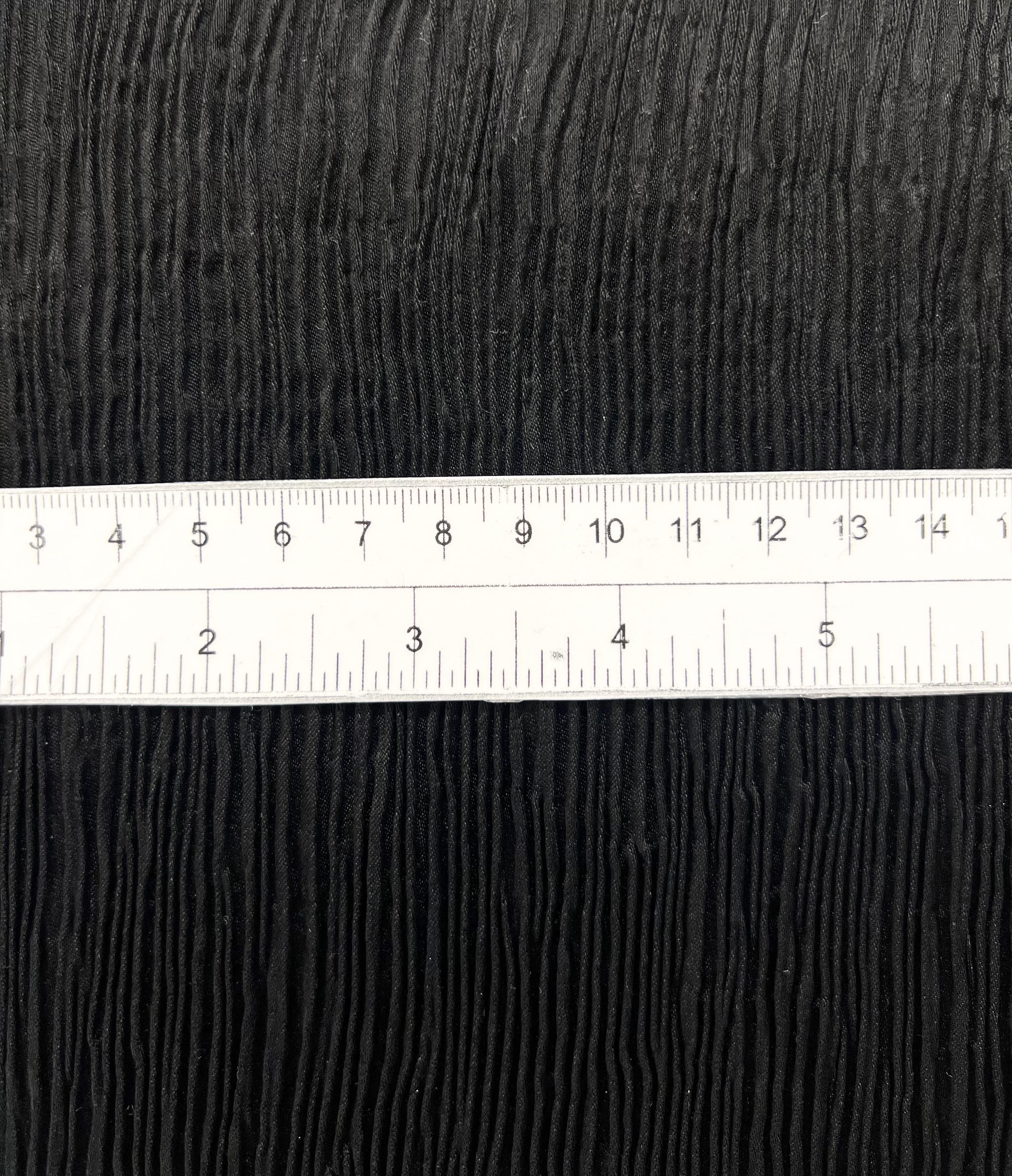 Crinkle Triacetate Cupro Charmeuse in Black