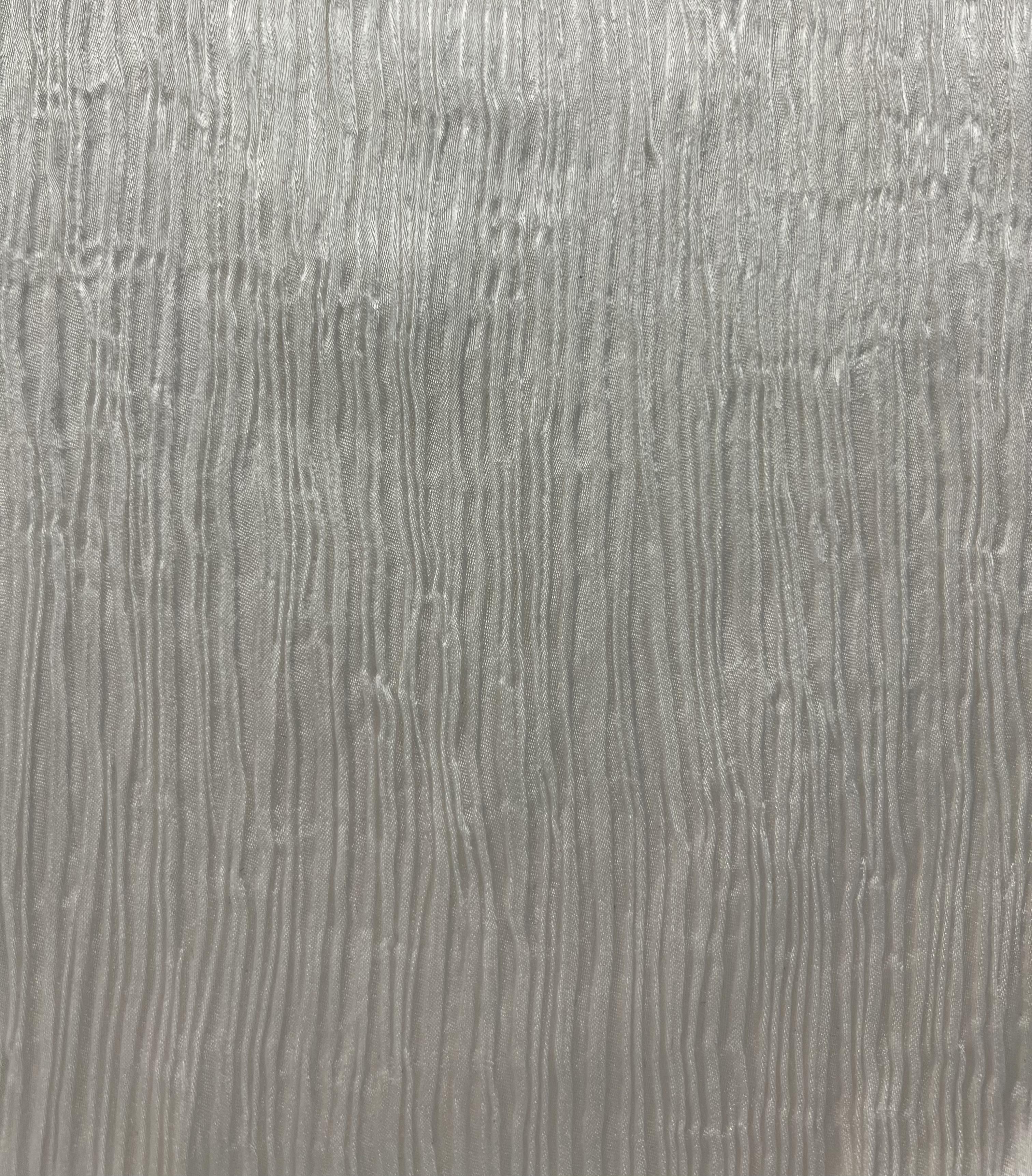 Crinkle Triacetate Cupro Charmeuse in Off White