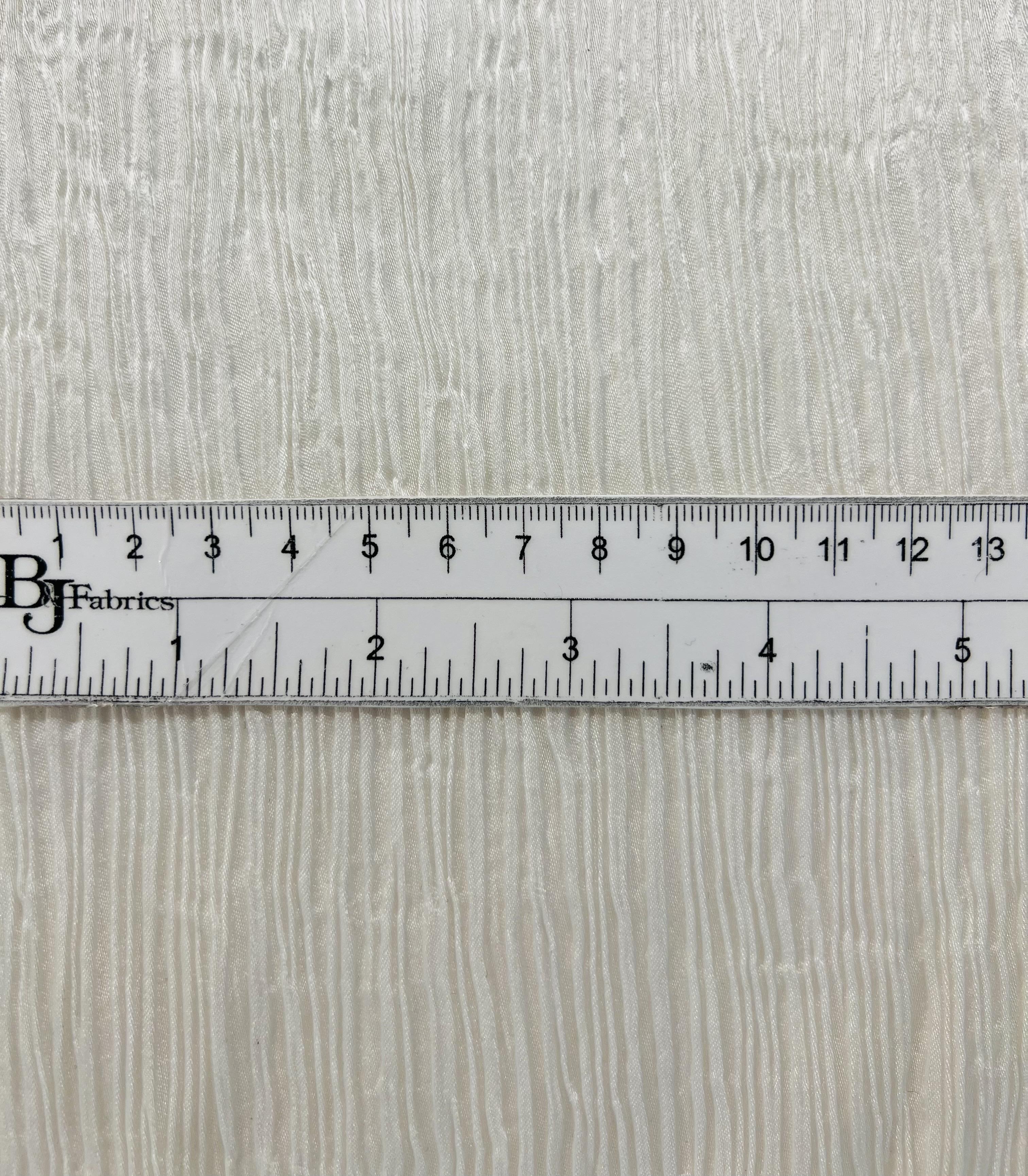 Crinkle Triacetate Cupro Charmeuse in Off White