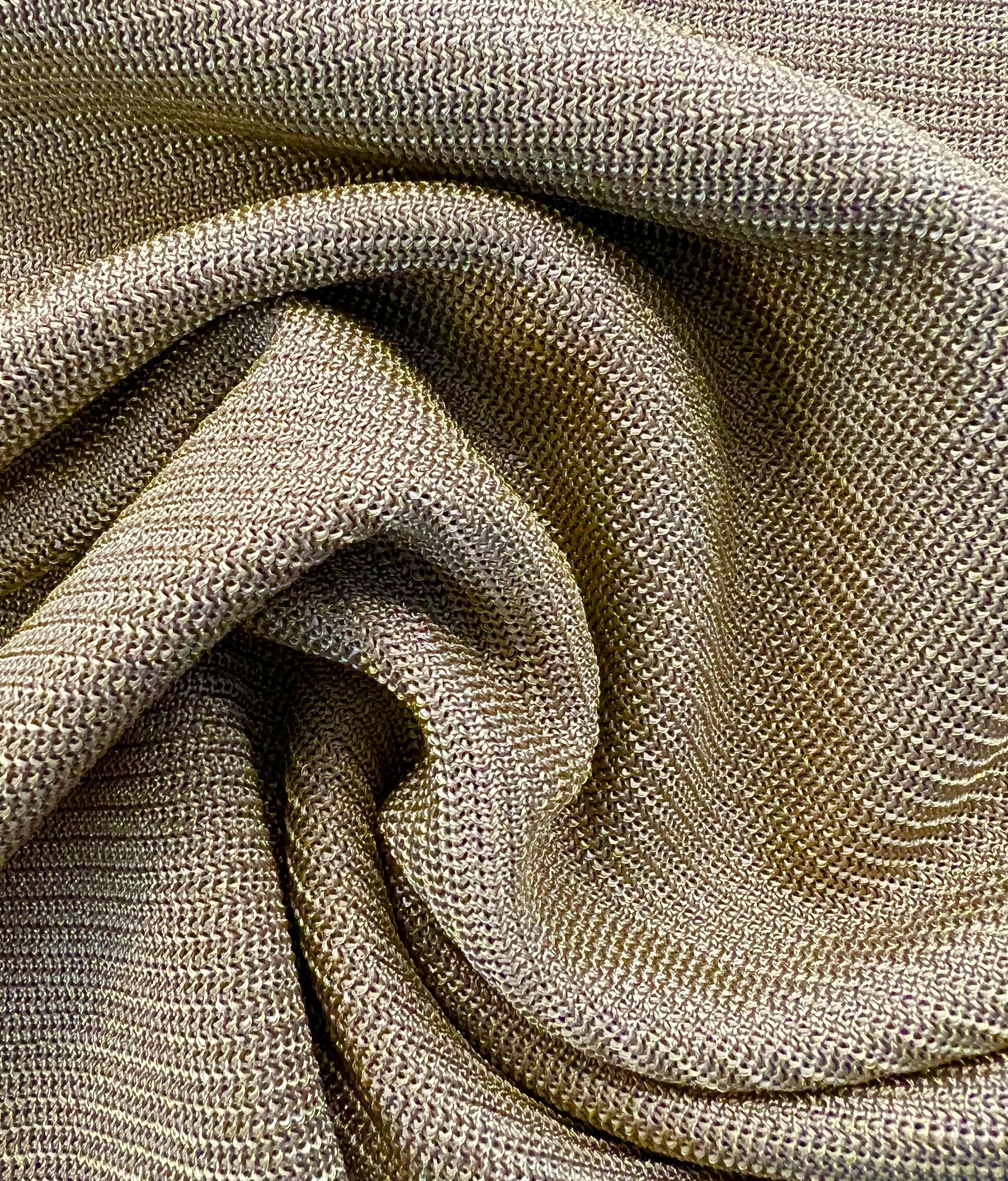 Italian Viscose Tissue Chain Knit in Taupe