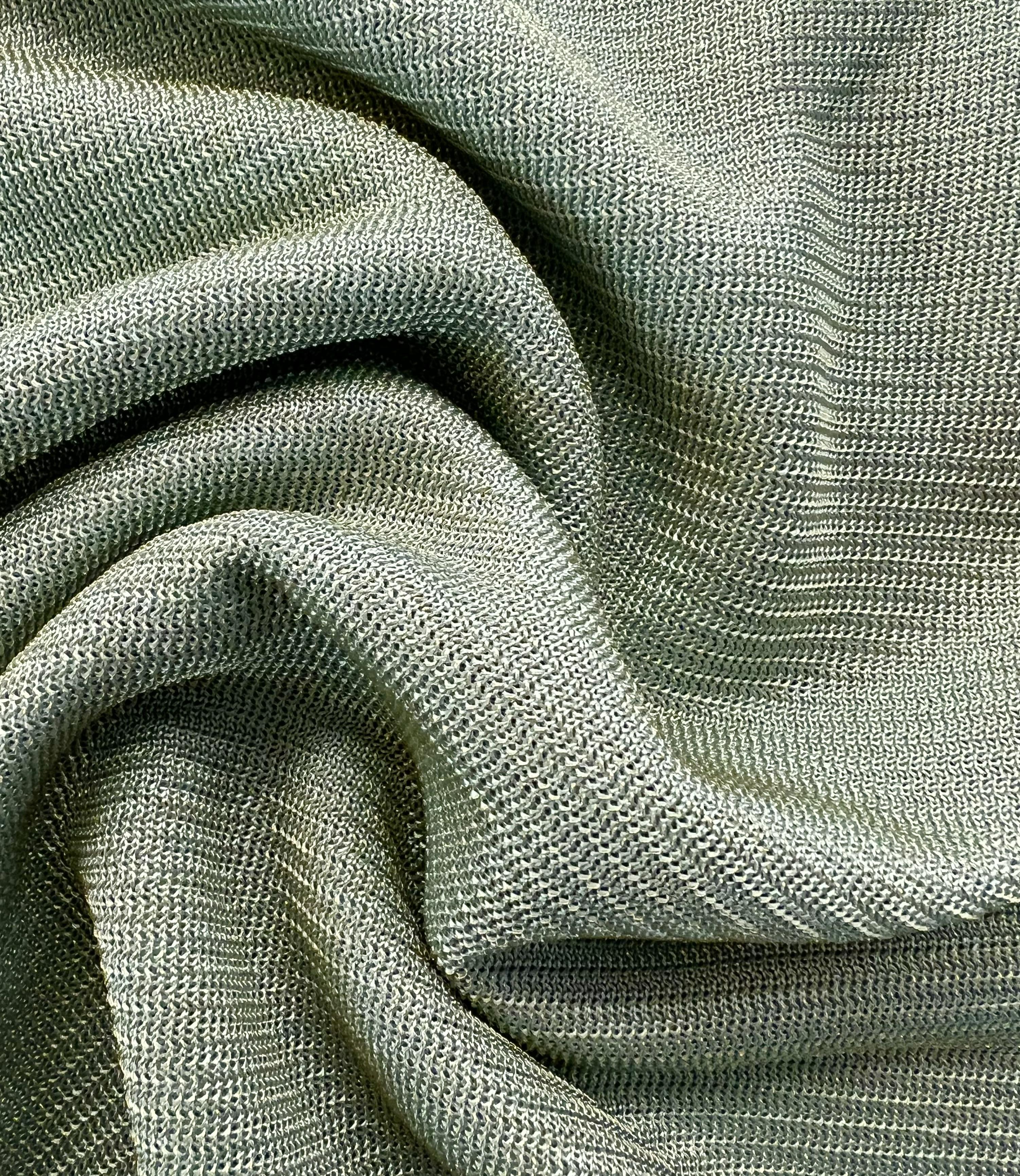 Italian Viscose Tissue Chain Knit in Celadon
