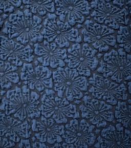 Stretch Mattelassé Brocade in Navy