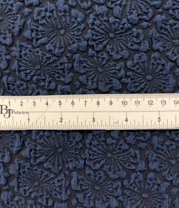 Stretch Mattelassé Brocade in Navy