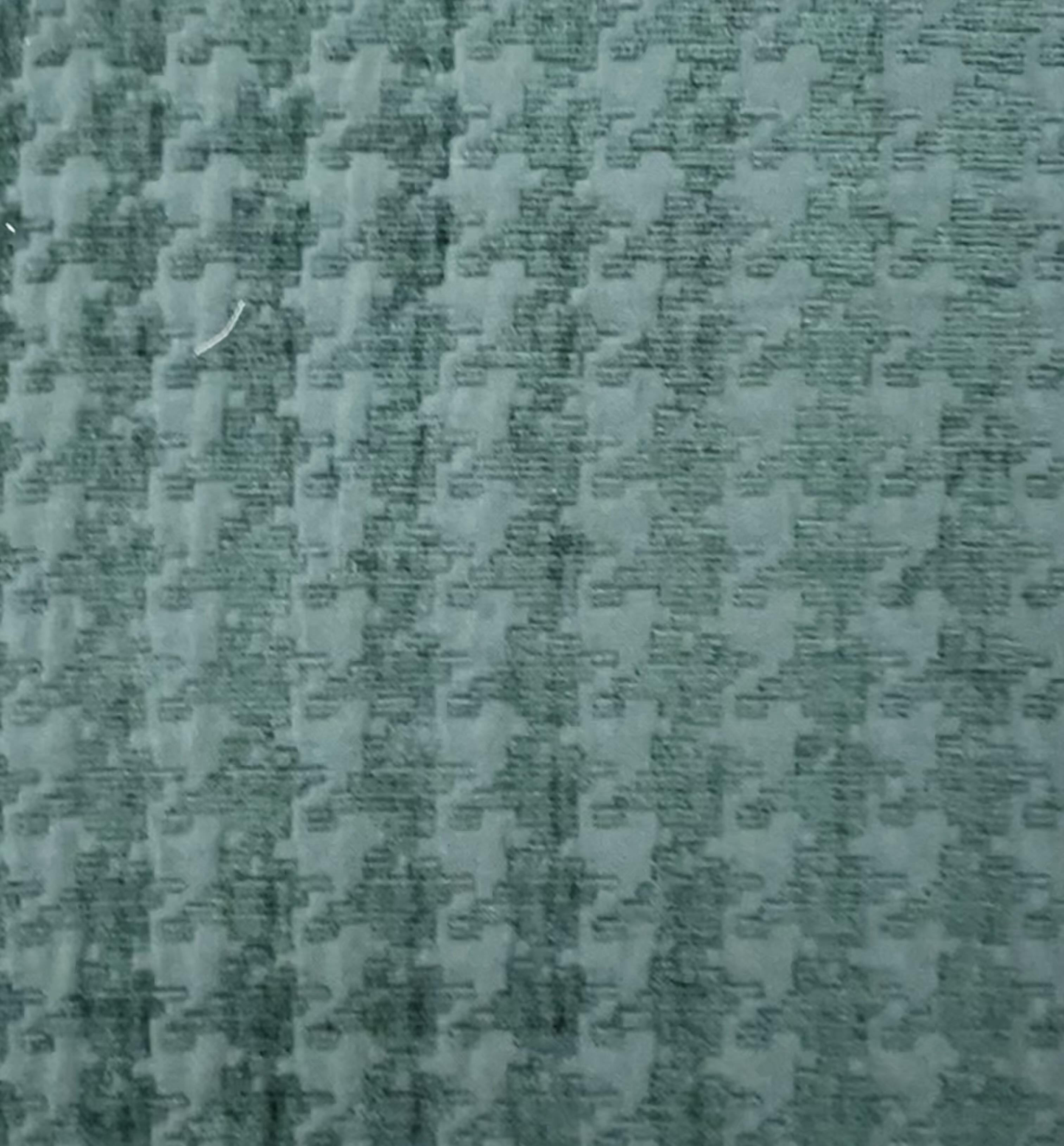 Houndstooth Chenille Brocade in Spruce Green