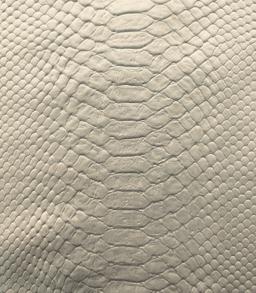Silk & Nylon Embossed Reptile in Cream
