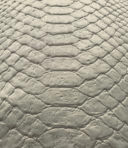 Silk & Nylon Embossed Reptile in Cream