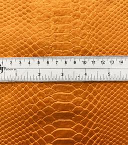 Silk & Nylon Embossed of Reptile in Orange