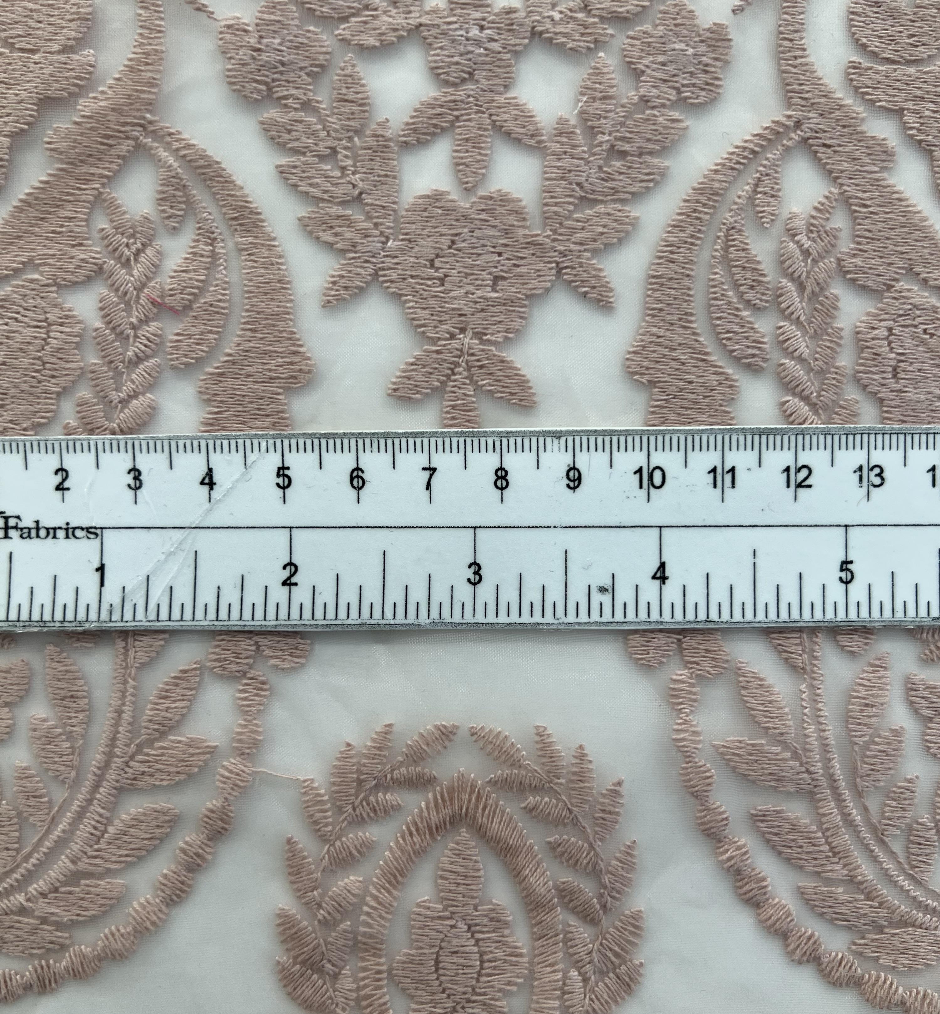 EMBROILED NYLON ORGANZA IN BLUSH NUDE