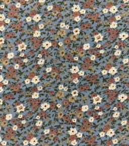 Printed Polyester Challis in Blue