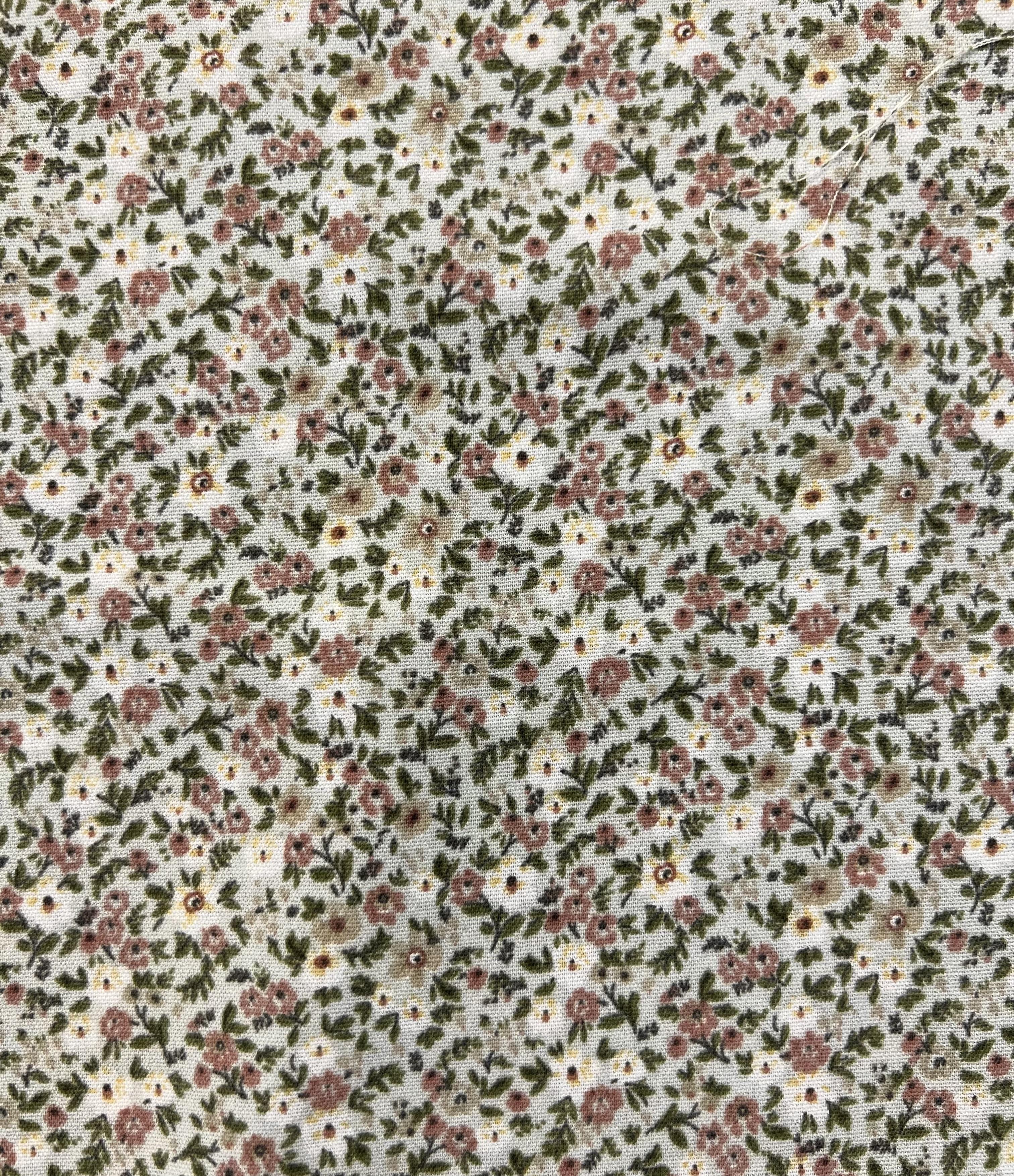 Printed Polyester Challis in Ivory 