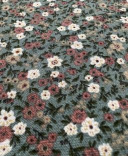 Printed Polyester Challis in Sage 