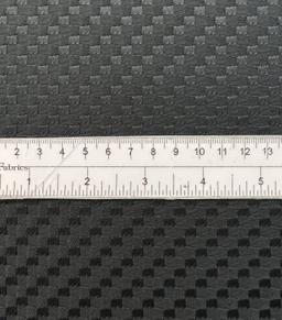 Tone on Tone Geometric Basketweave Brocade in Black