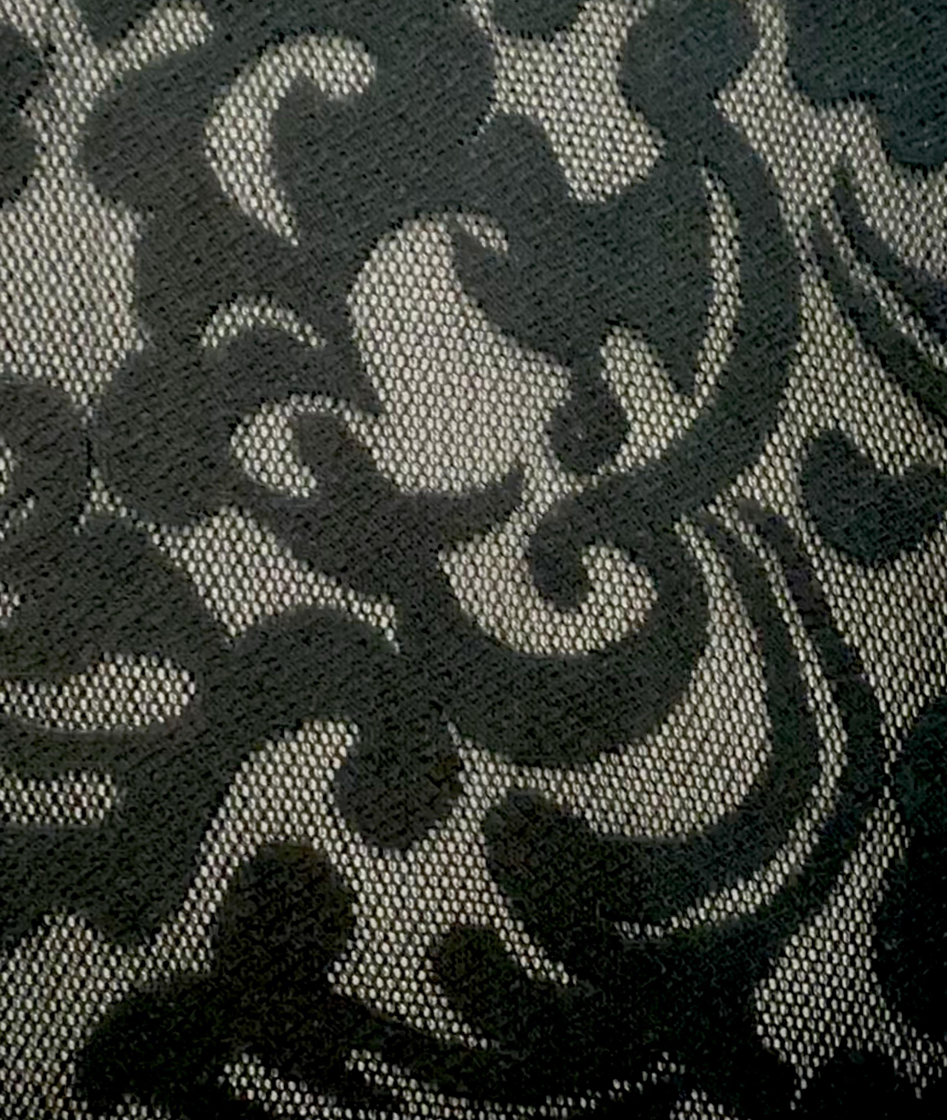 Novelty Embroidered Tulle Bonded Mesh in Black