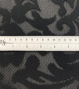 Novelty Embroidered Tulle Bonded Mesh in Black