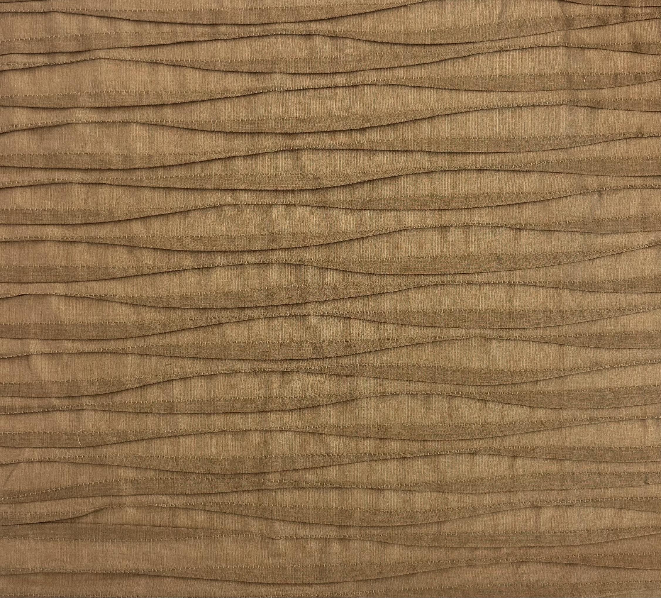 Silk Cotton Novelty Pleated in Bronze