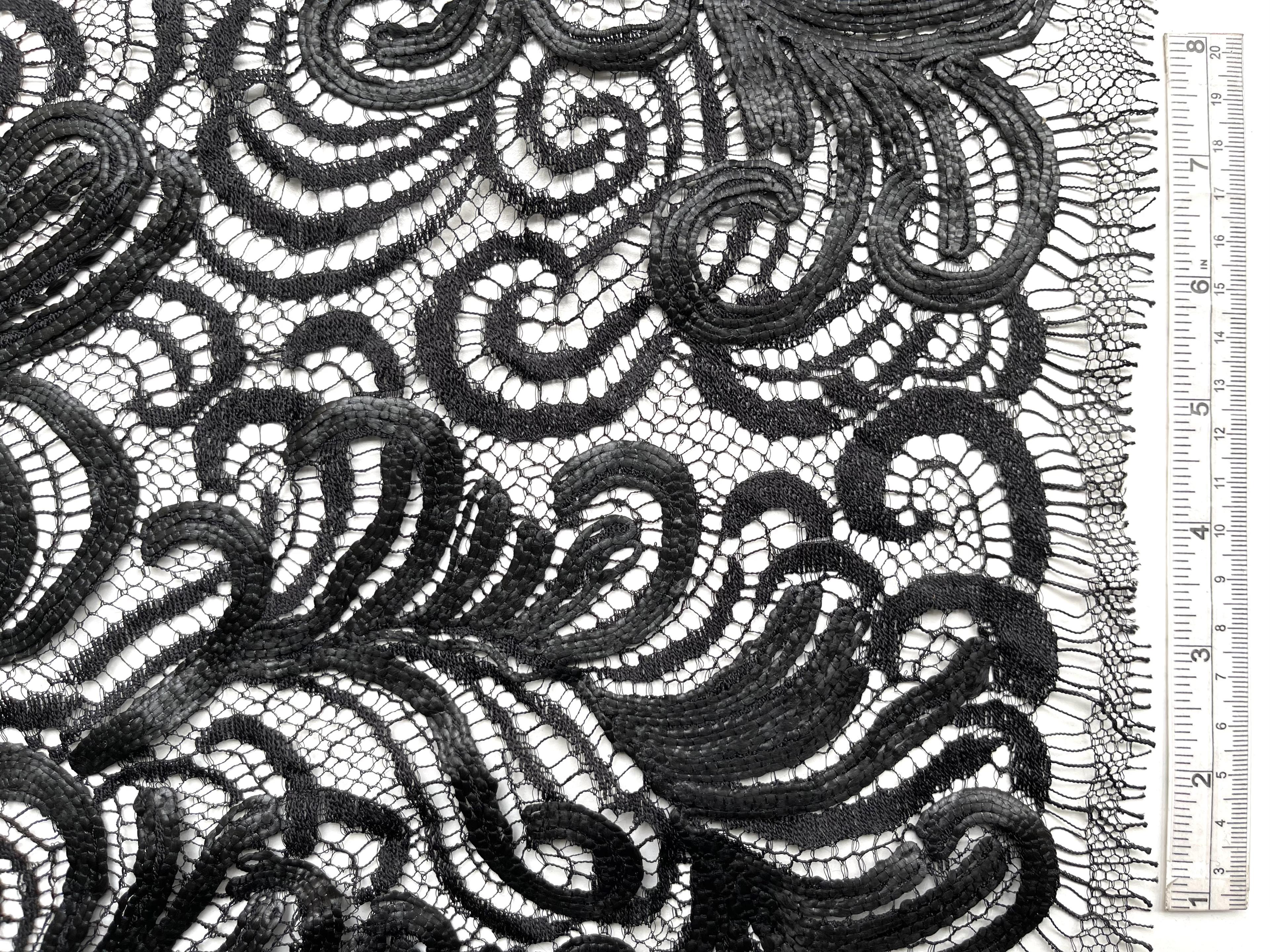 Embroidered Chantilly Lace Made in France Nior