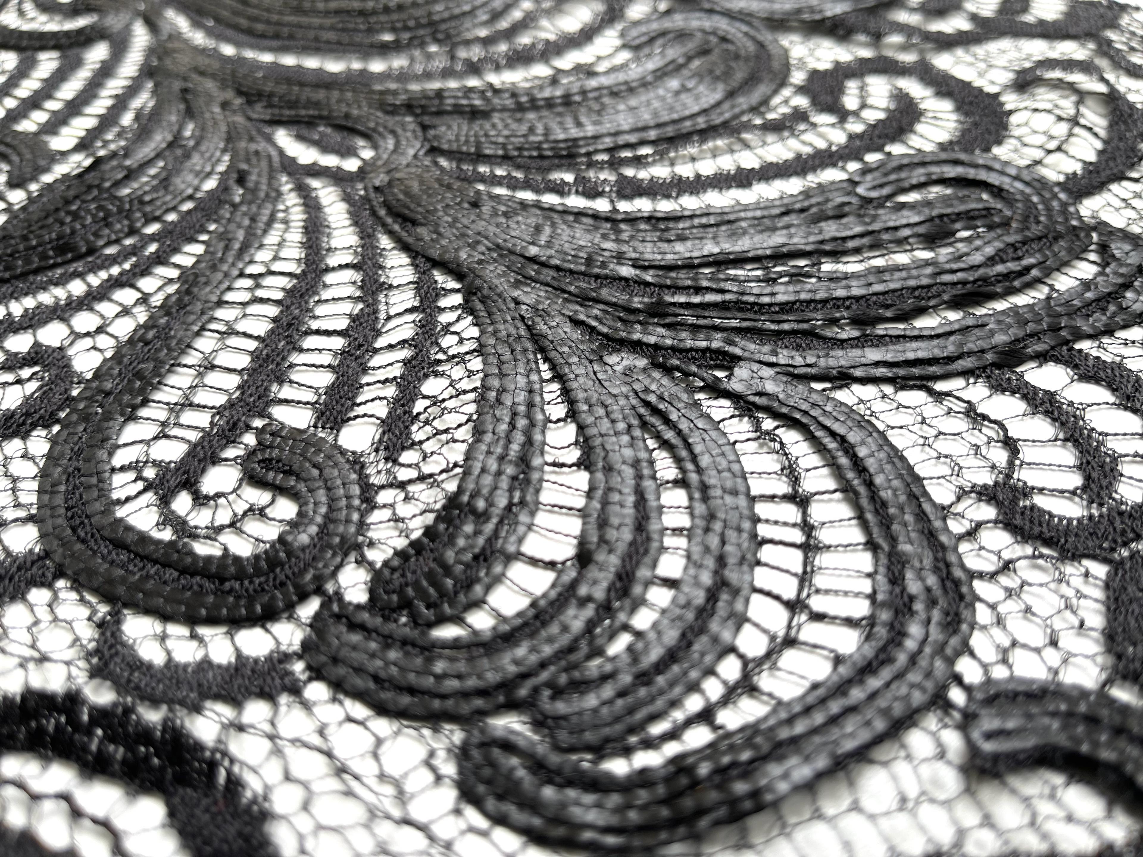 Embroidered Chantilly Lace Made in France Nior