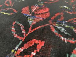 Scnp Floral lame brocade in Christmas colors 