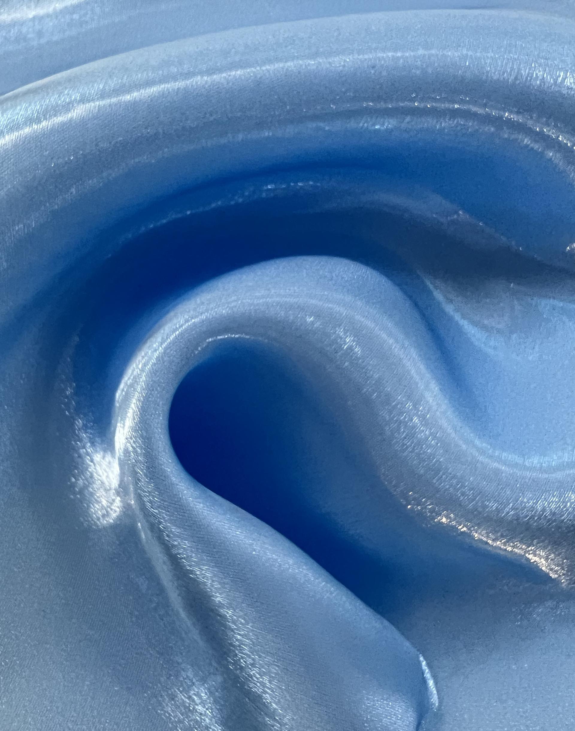 Polyester Liquid Satin Organza in Sky Blue