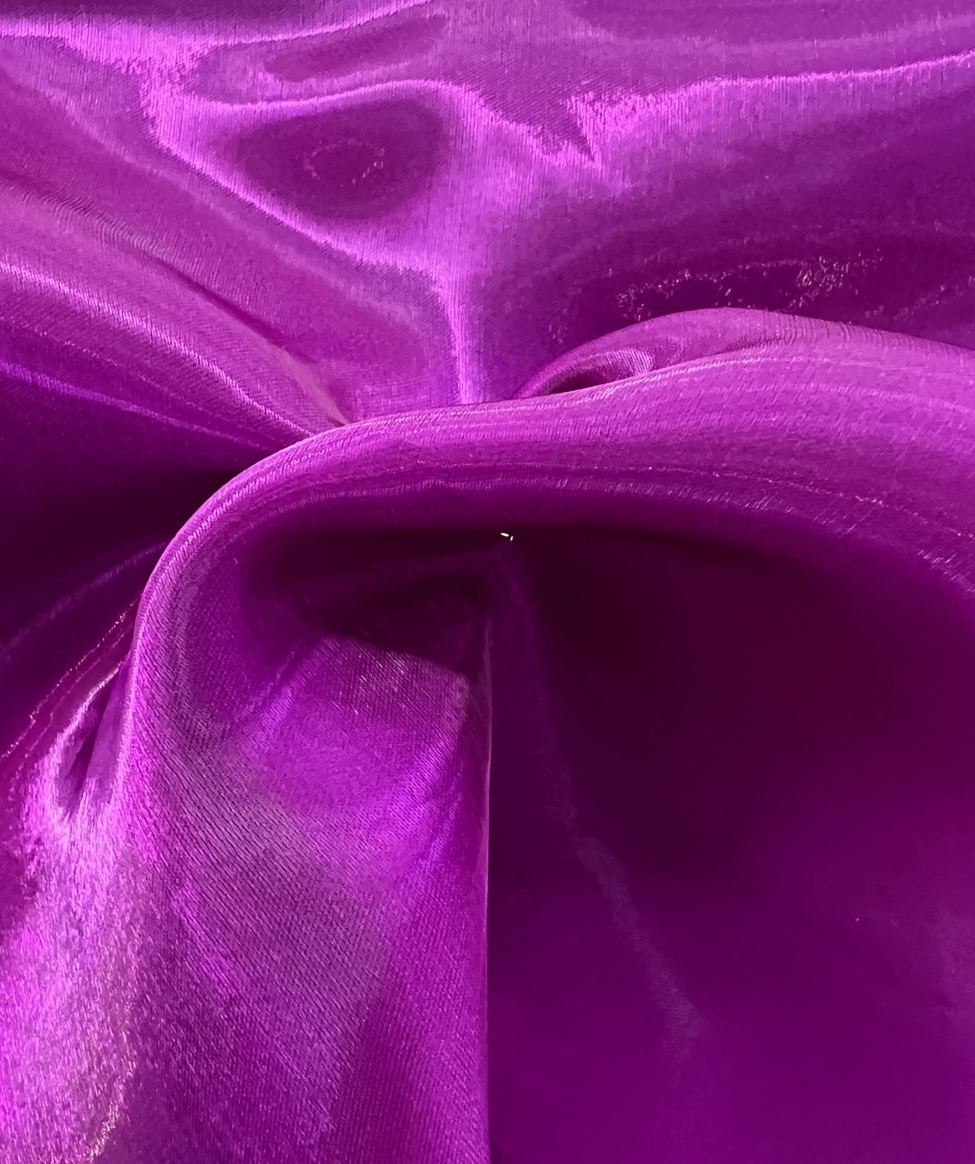 Polyester Liquid Satin Organza in Magenta
