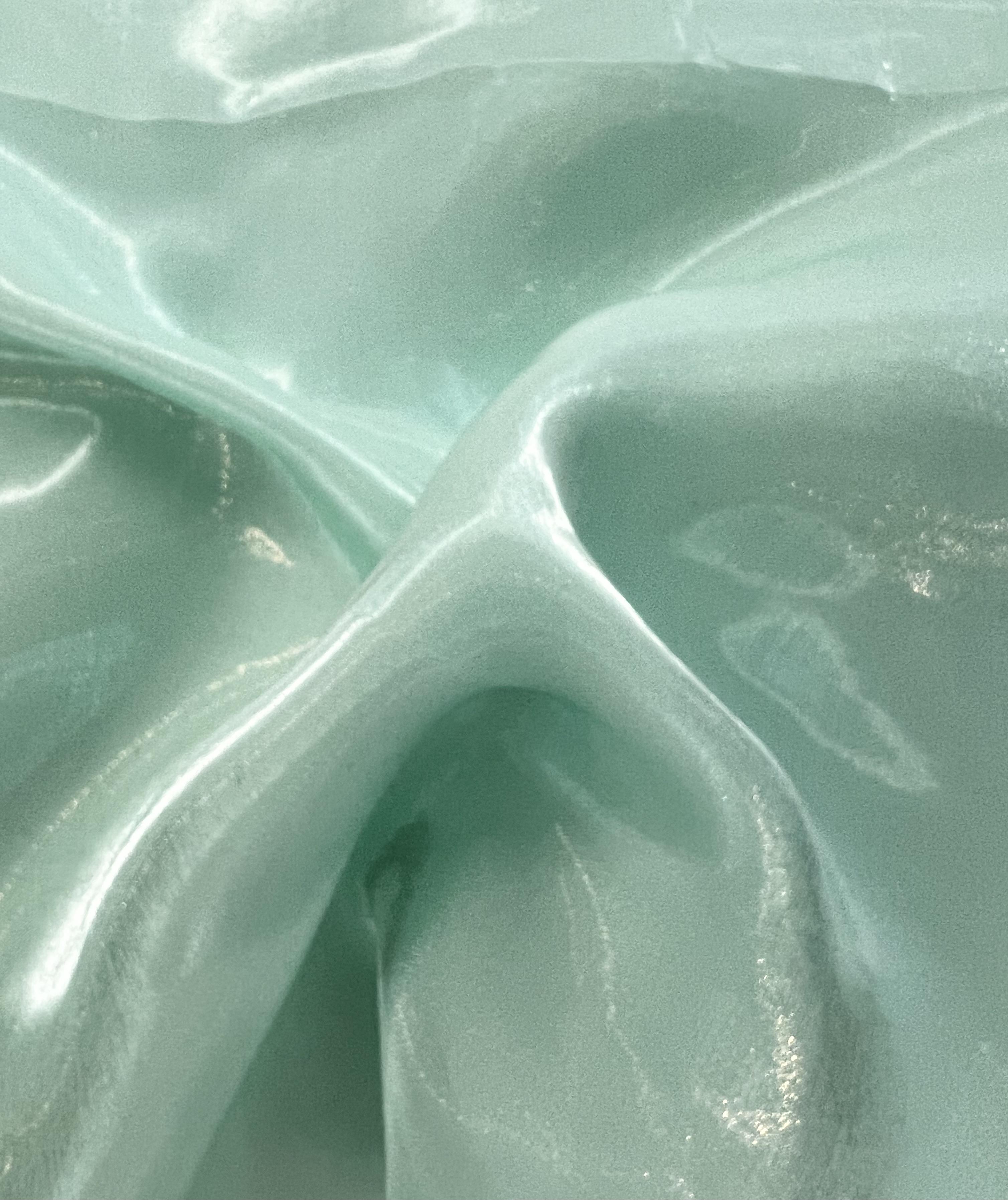 Polyester Liquid Satin Organza in Mint