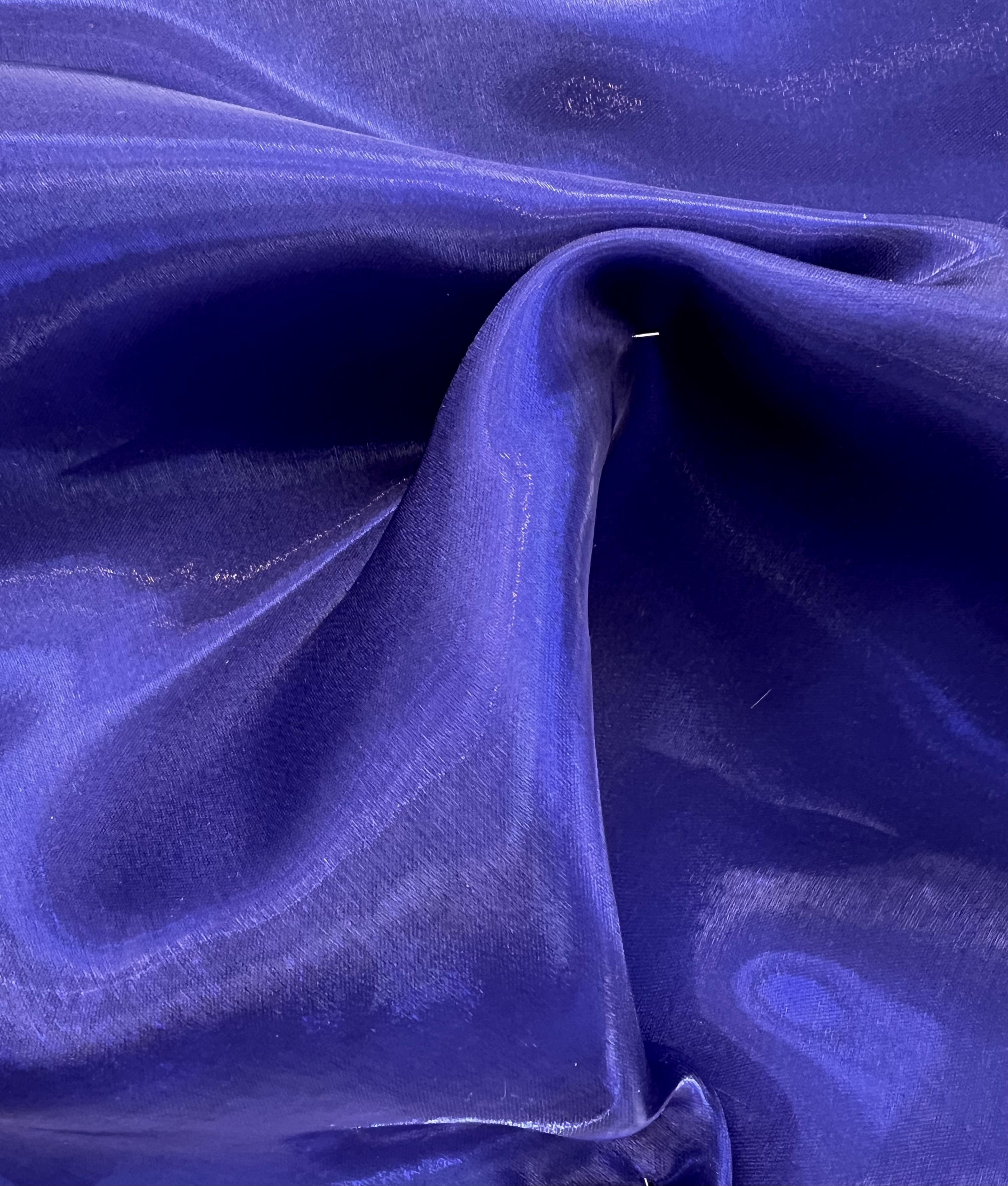 Polyester Liquid Satin Organza in Royal
