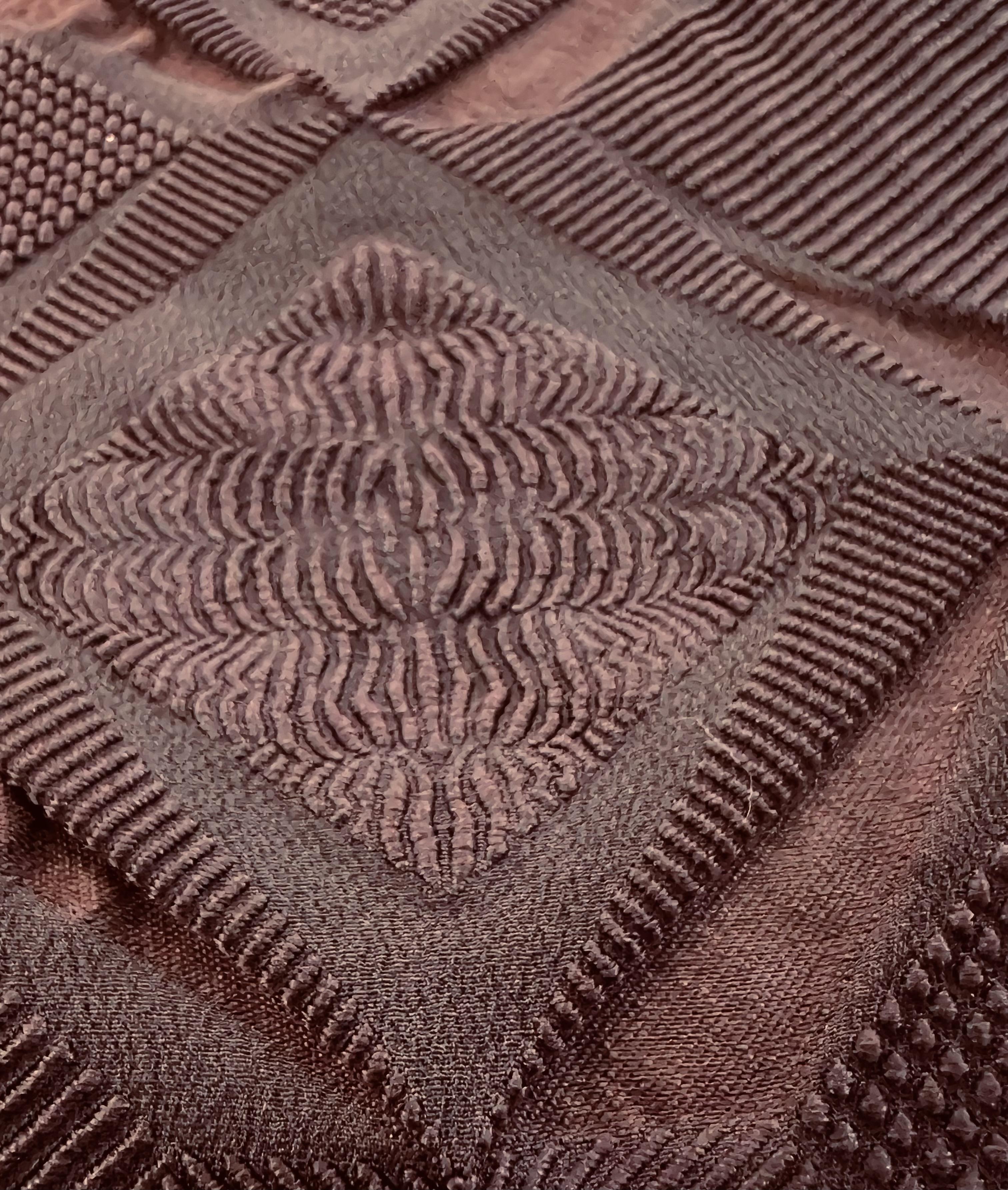 Polyester and Nylon Blend Stretch Brocade in Wine