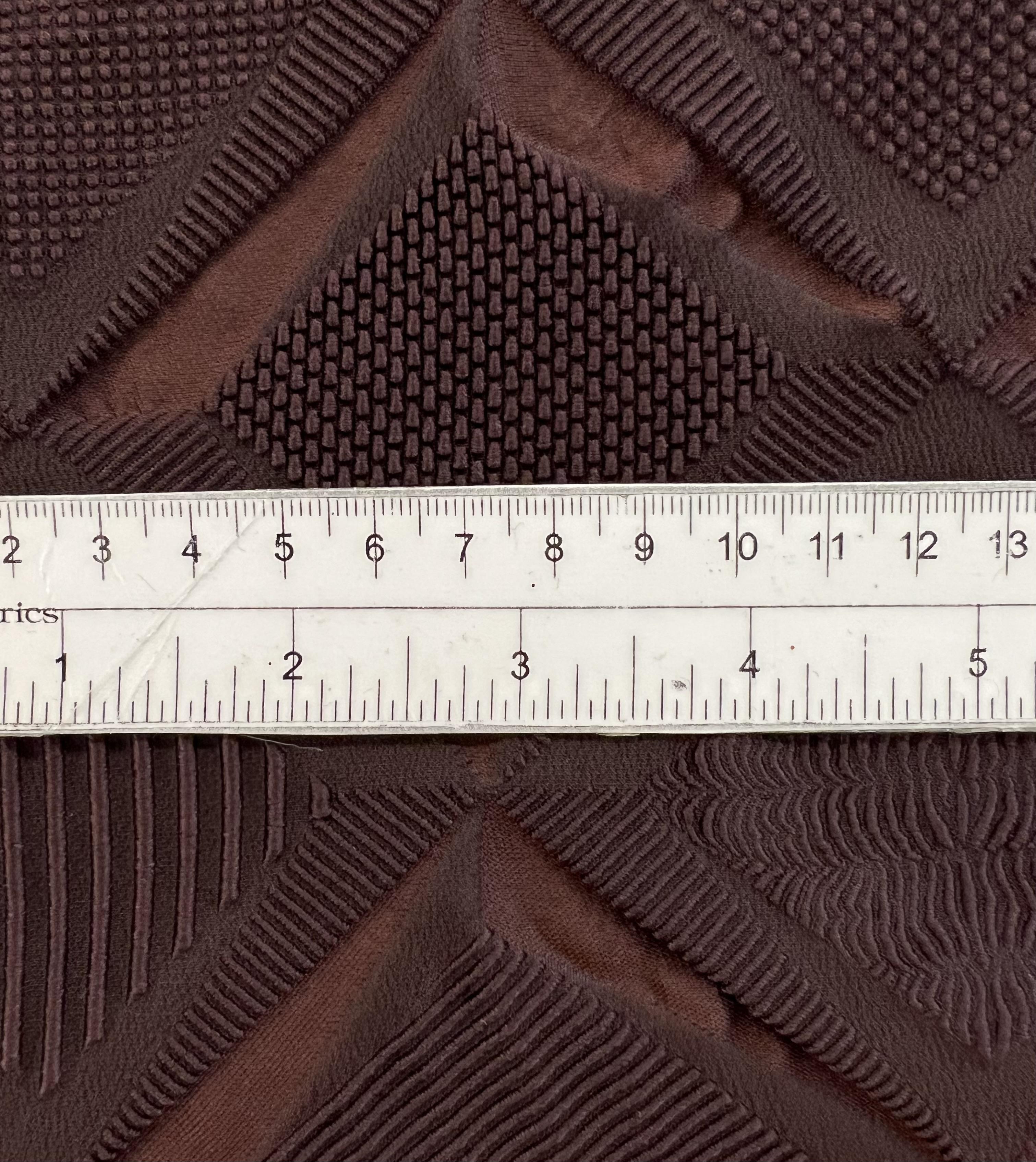 Polyester and Nylon Blend Stretch Brocade in Wine