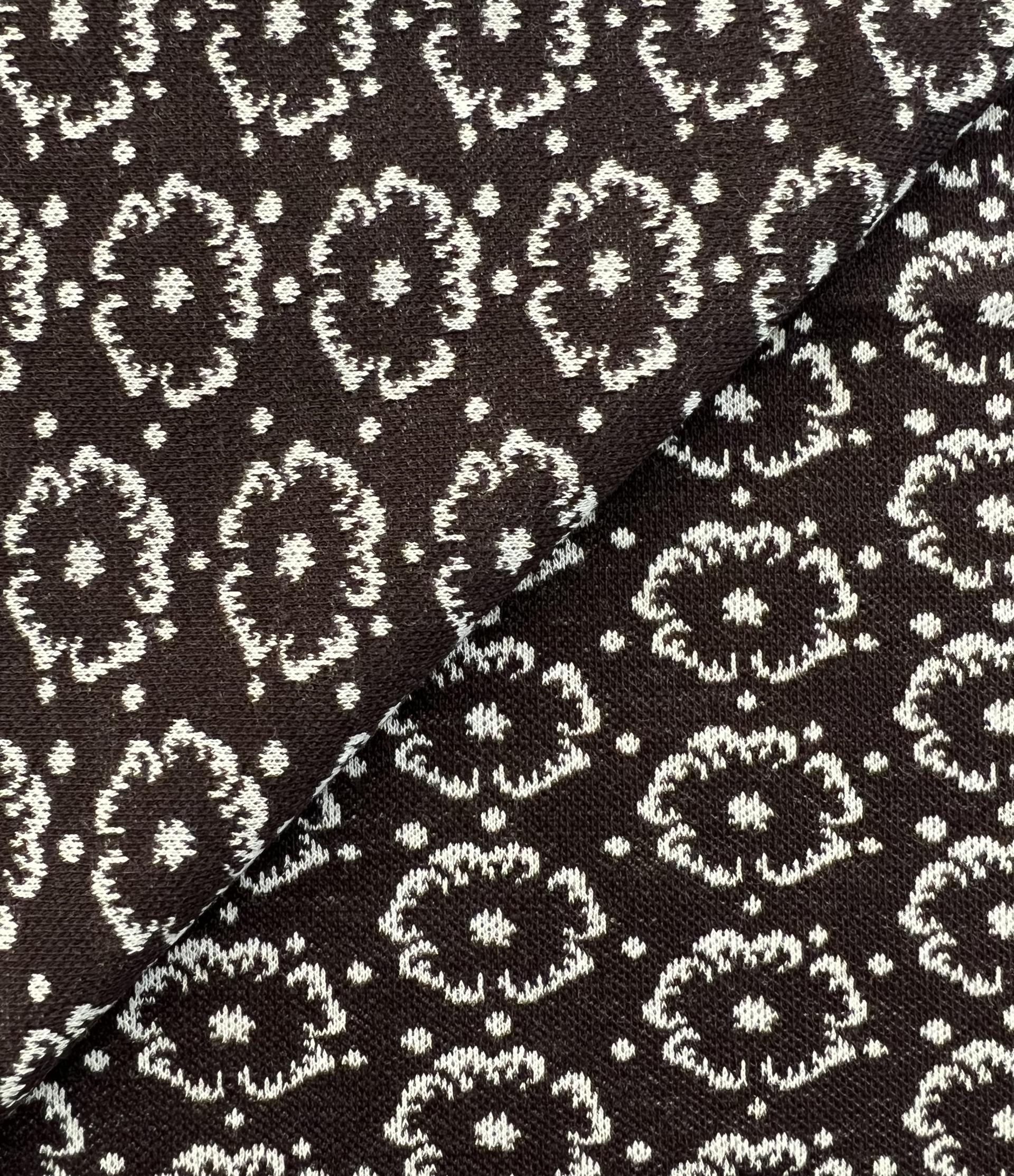 Made in Austria 68% Wool 32% Cotton Knit Floral