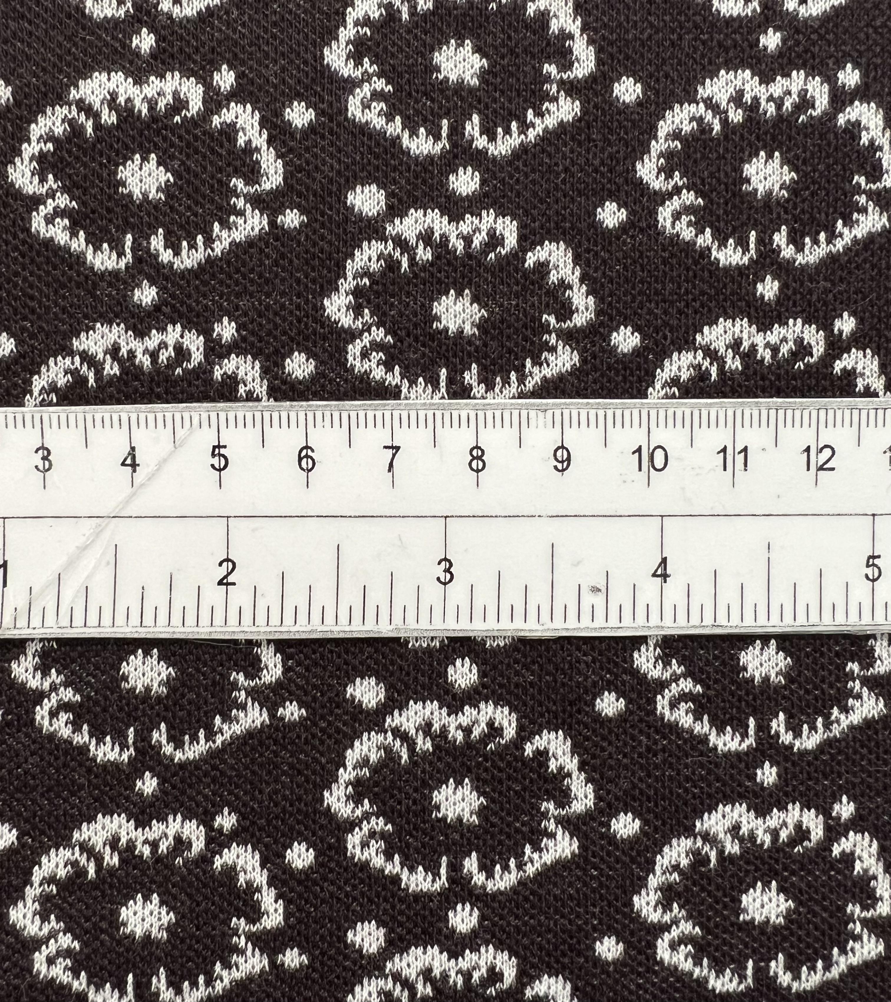 Made in Austria 68% Wool 32% Cotton Knit Floral