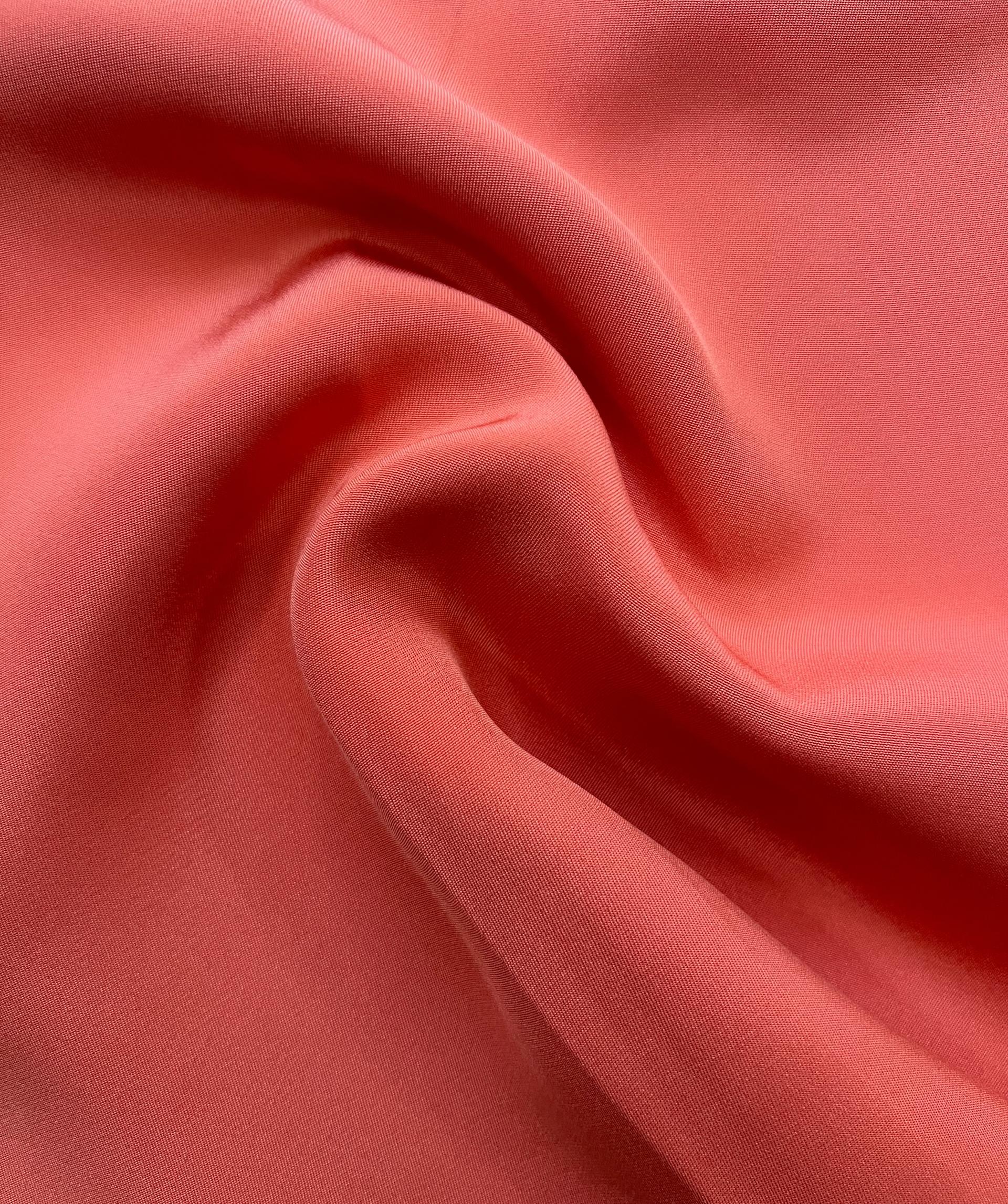 Pure Silk 3 Ply Crepe in Coral