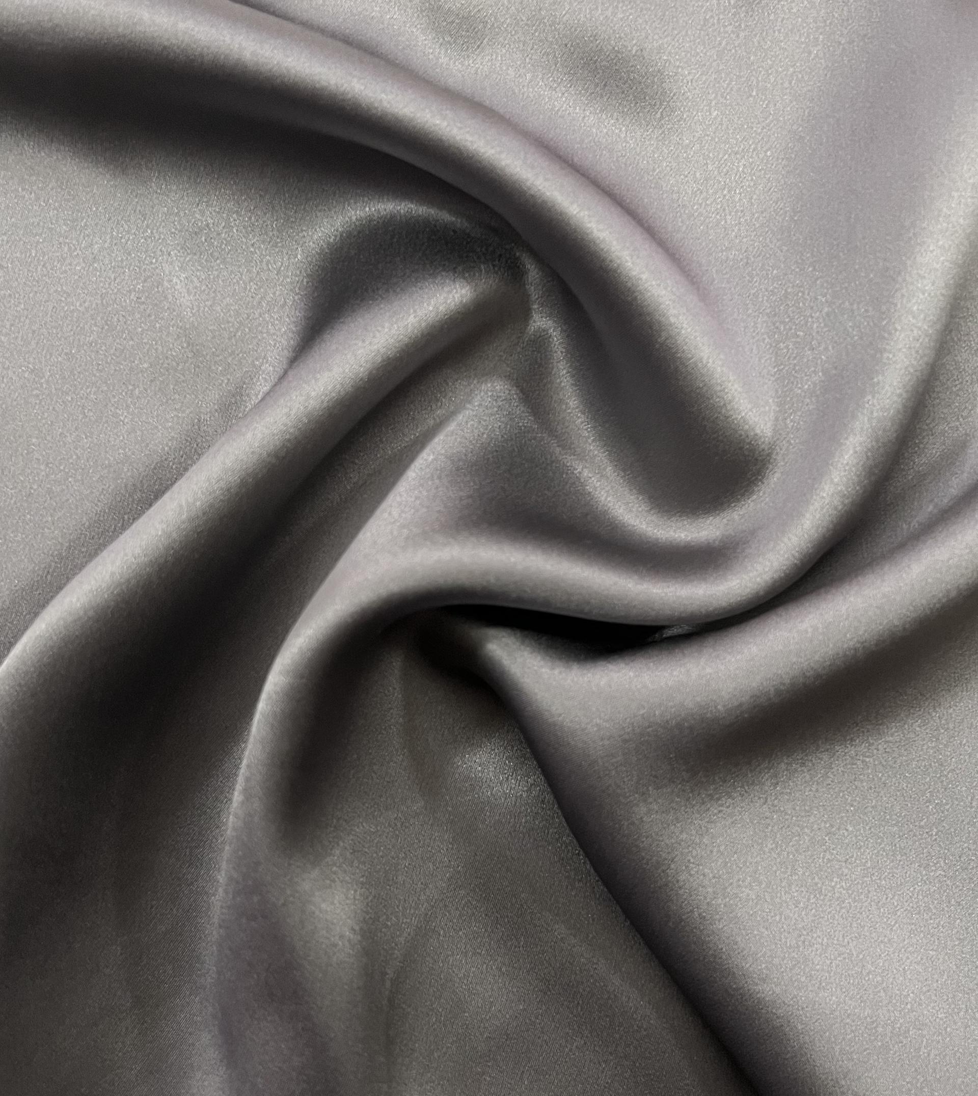 Pure Silk Charmeuse in Artic Seal Grey