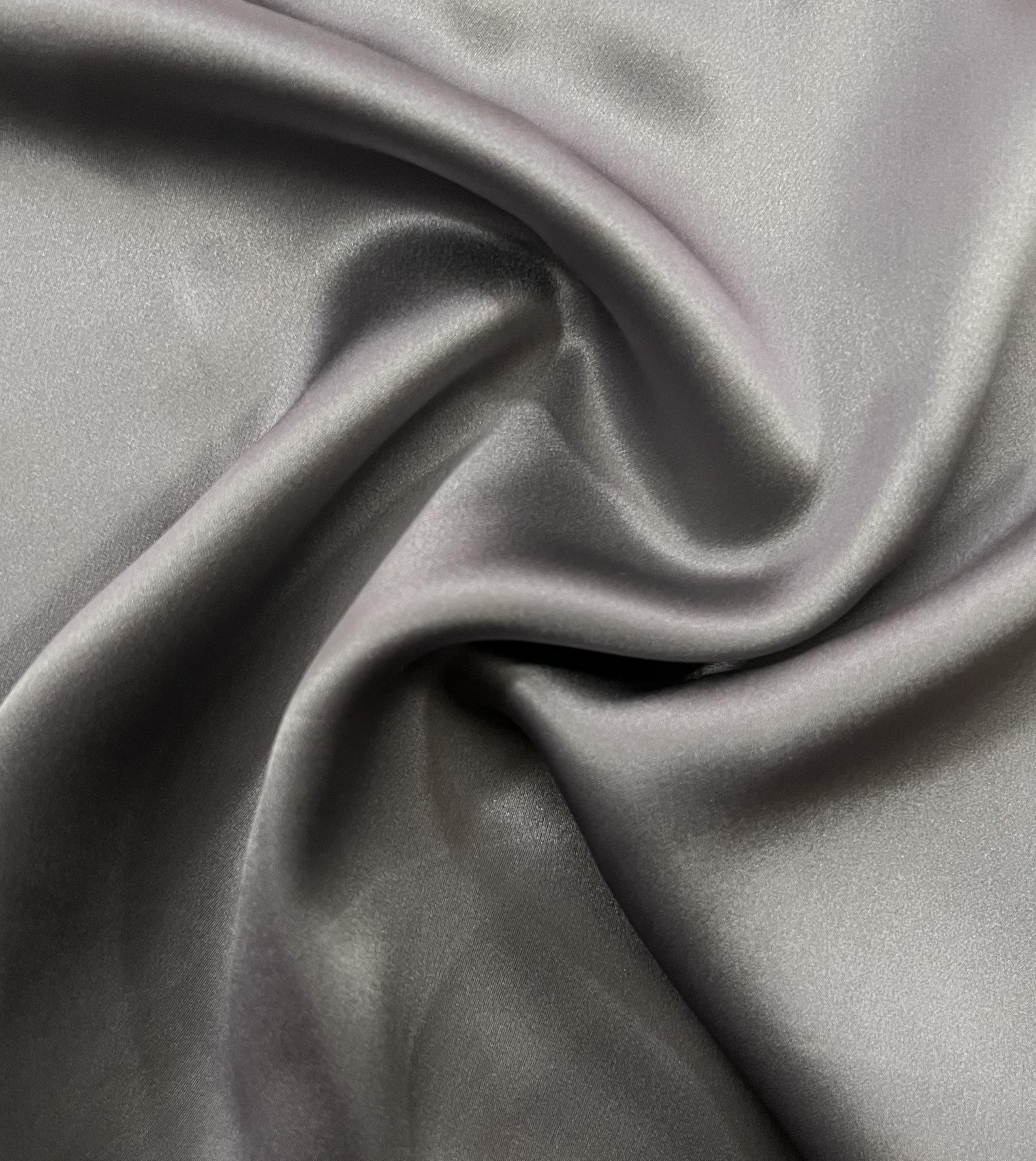 Pure Silk Charmeuse in Artic Seal Grey
