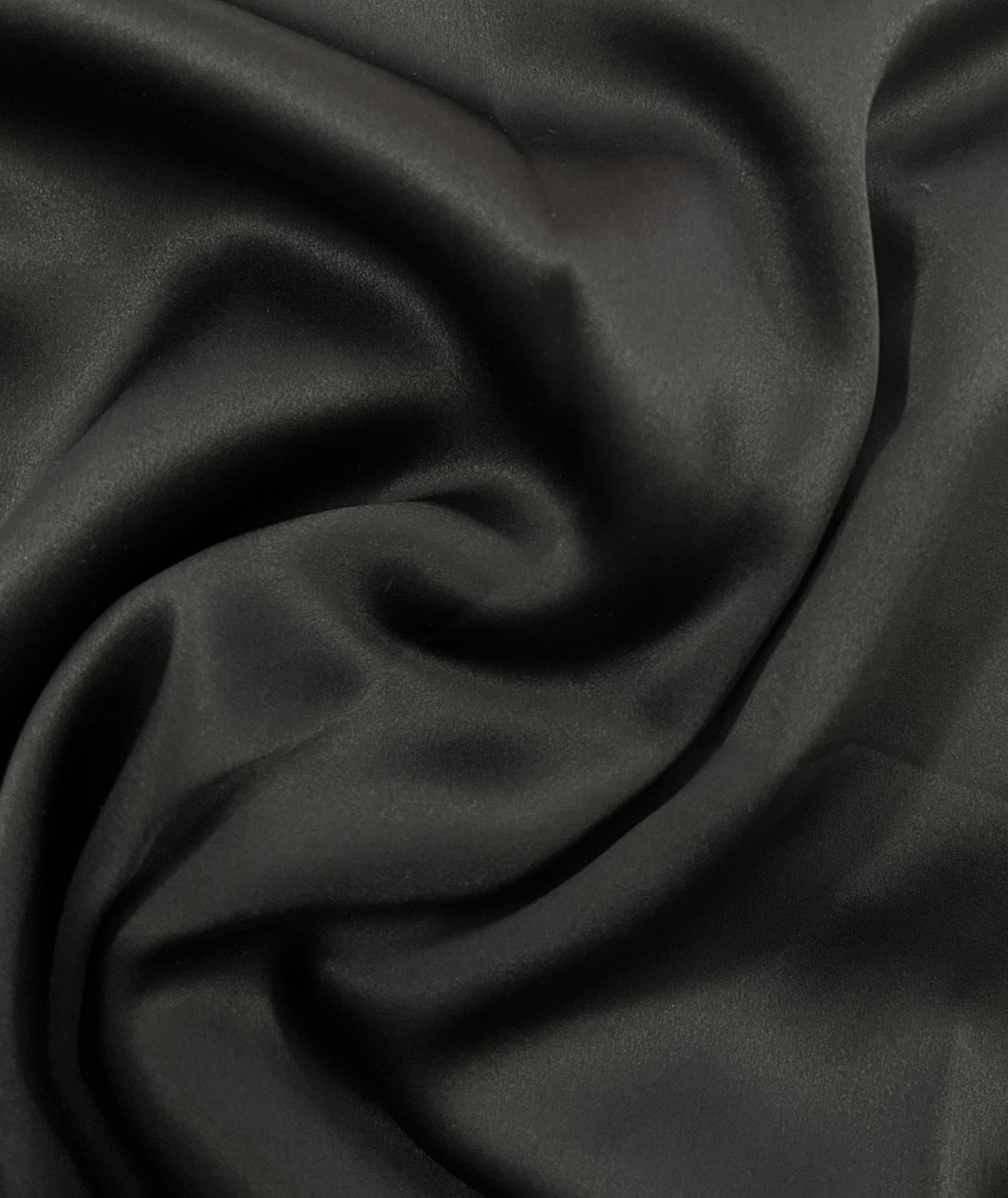 Pure Silk Charmeuse in Charcoal Grey