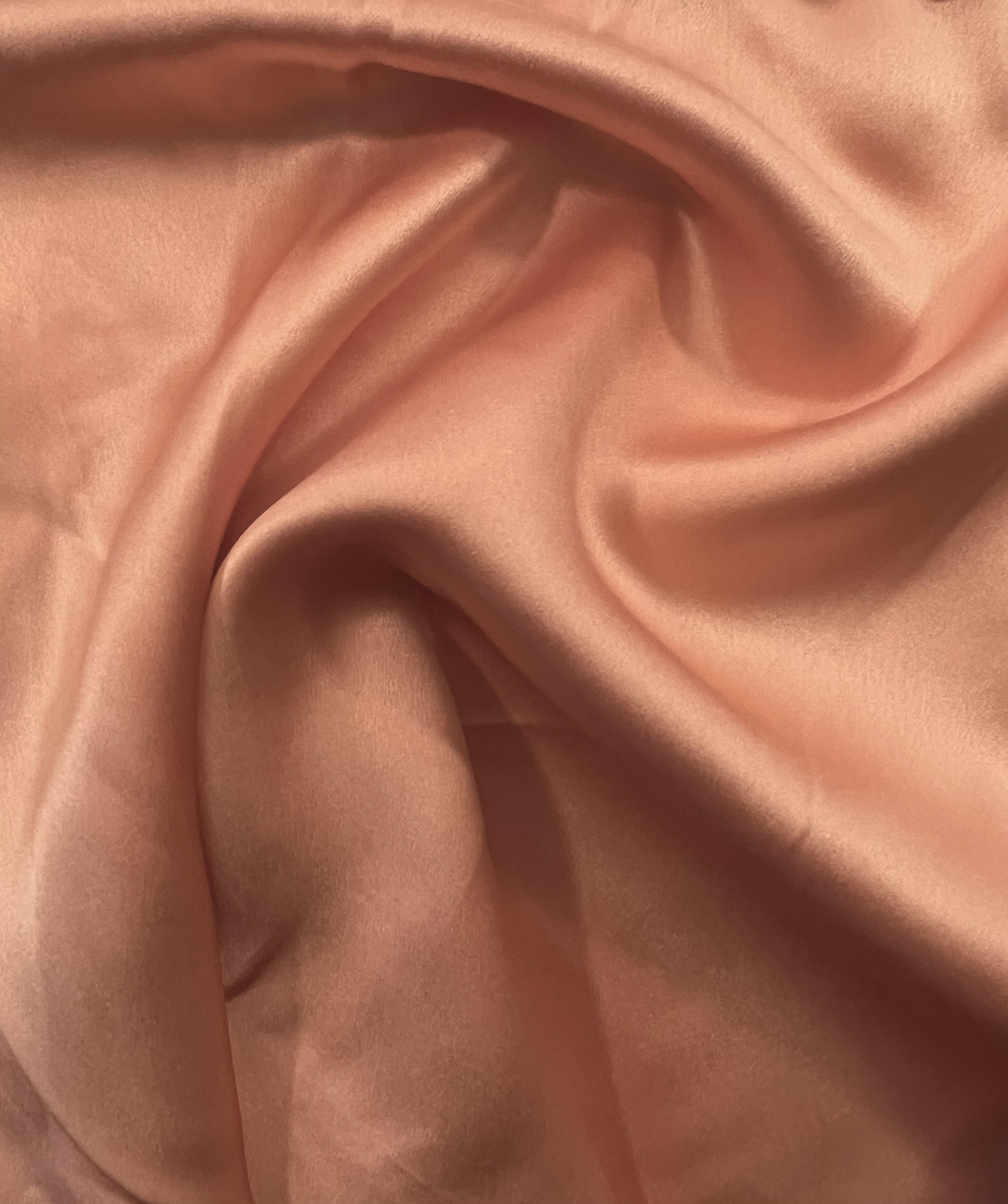 Pure Silk Charmeuse in Creamsicle