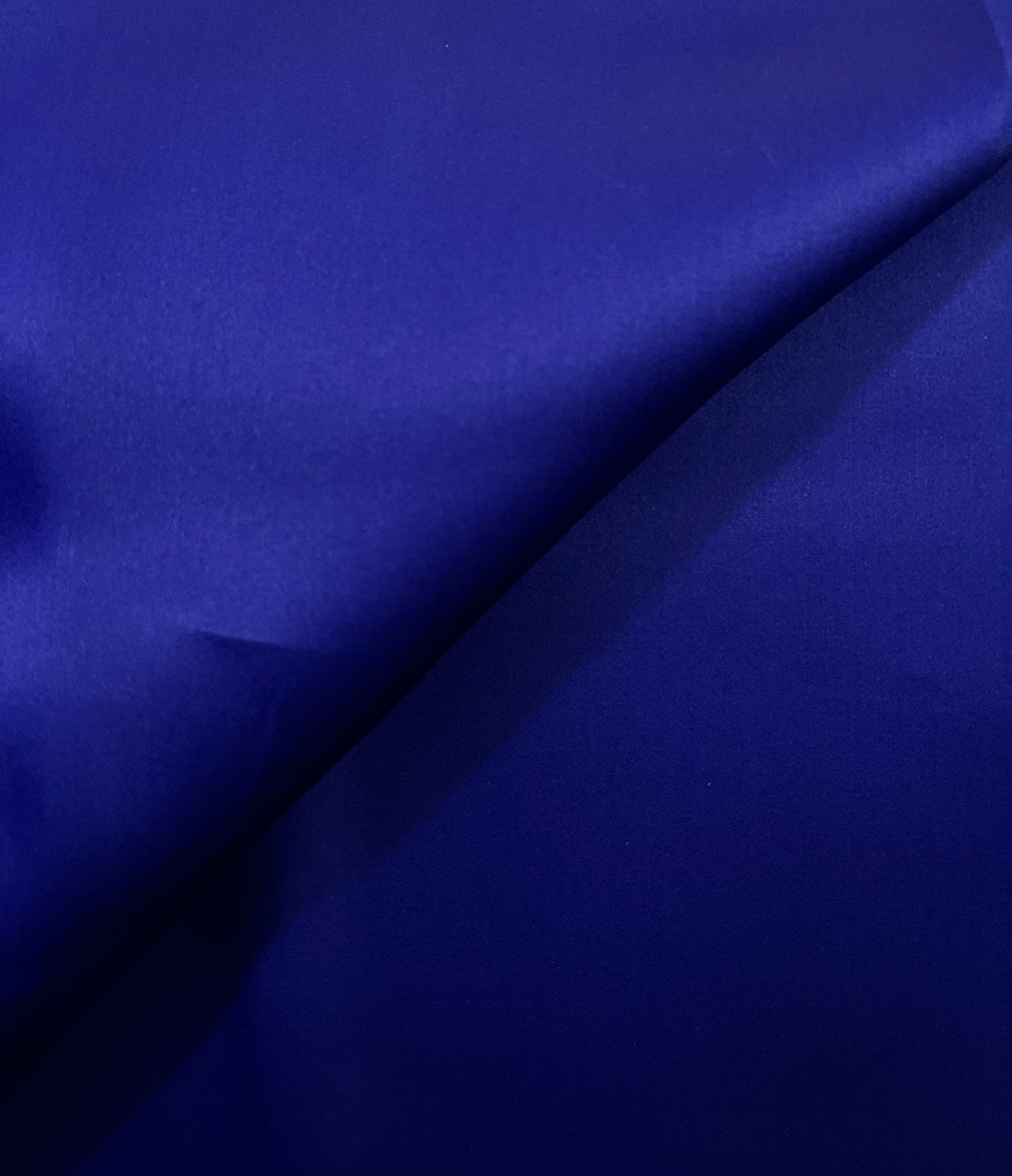 Pure Silk Satin Organza in Deep Purple Blue