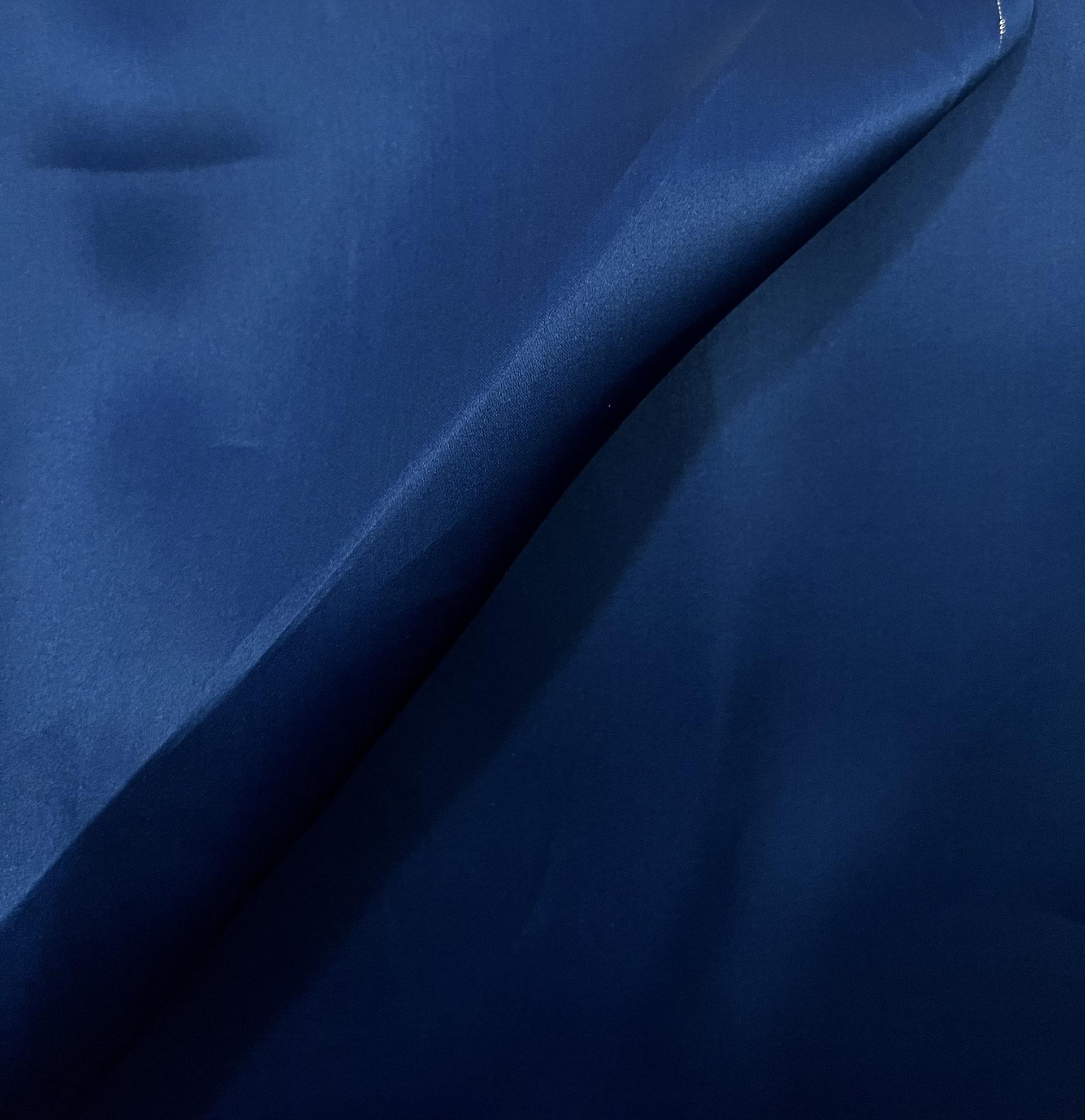 Silk Satin Organza in Royal Navy